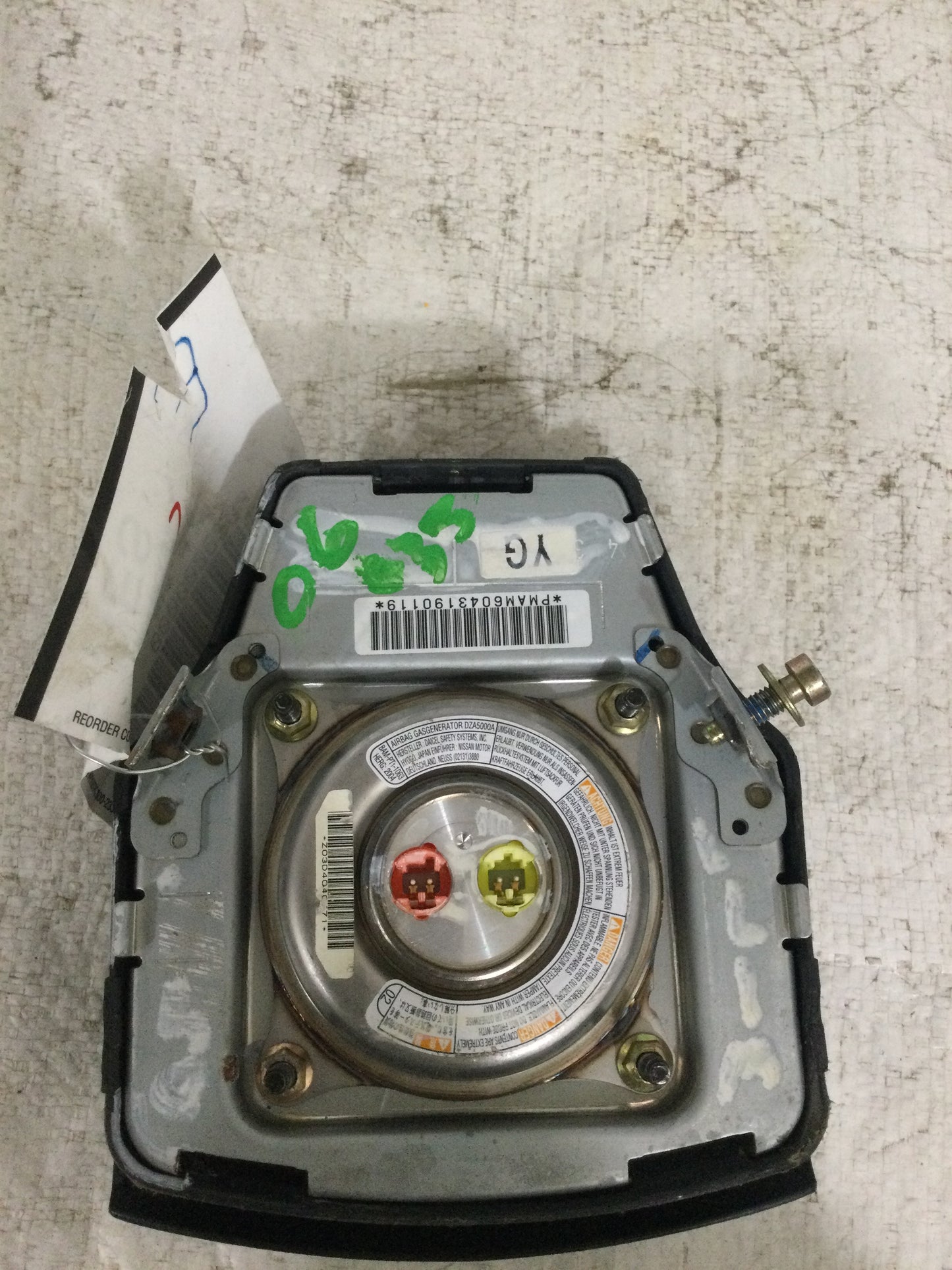 2006 INFINITI G35 DRIVER WHEEL AIRBAG