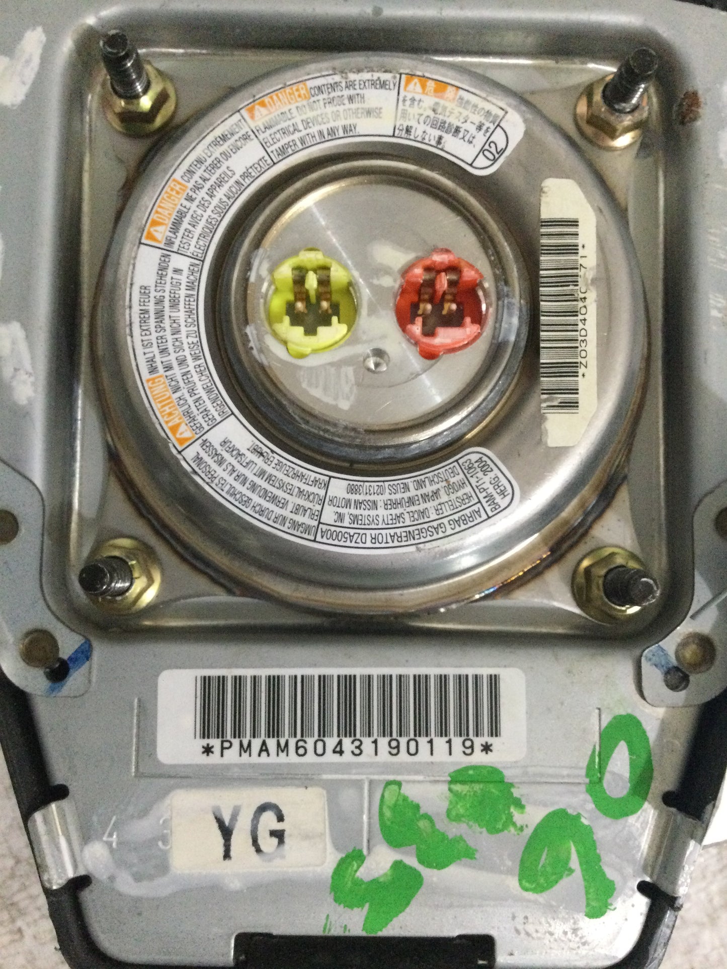 2006 INFINITI G35 DRIVER WHEEL AIRBAG