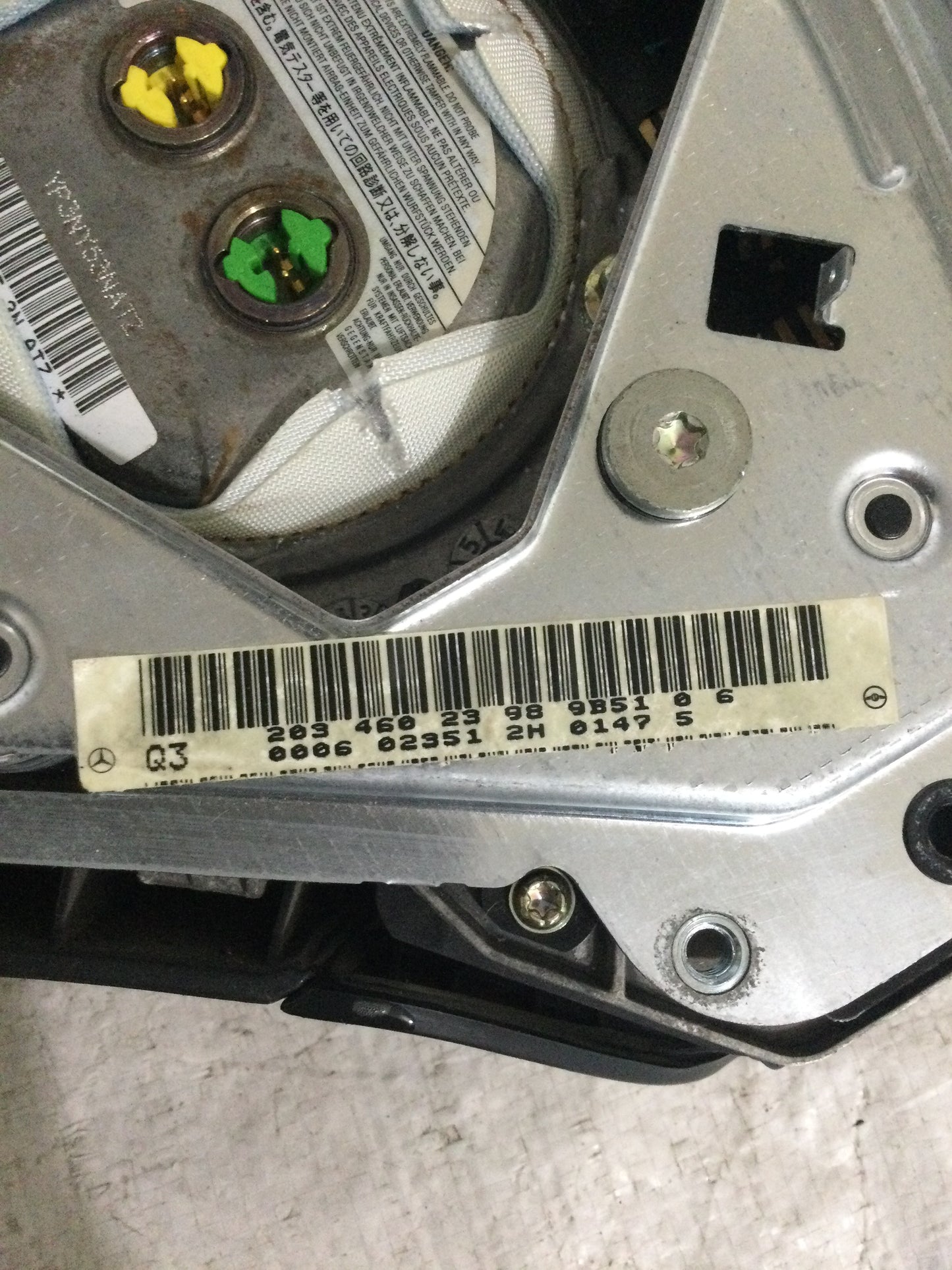 2003 MERCEDES C-CLASS DRIVER WHEEL AIRBAG