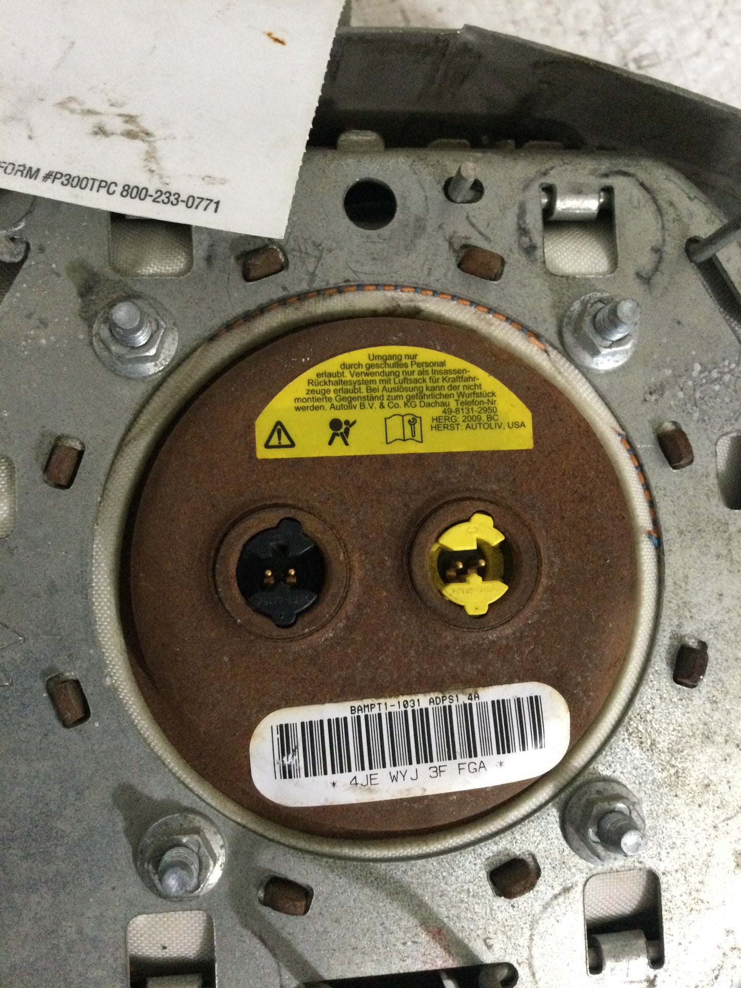 2011 DODGE RAM PICKUP 1500 DRIVER WHEEL AIRBAG