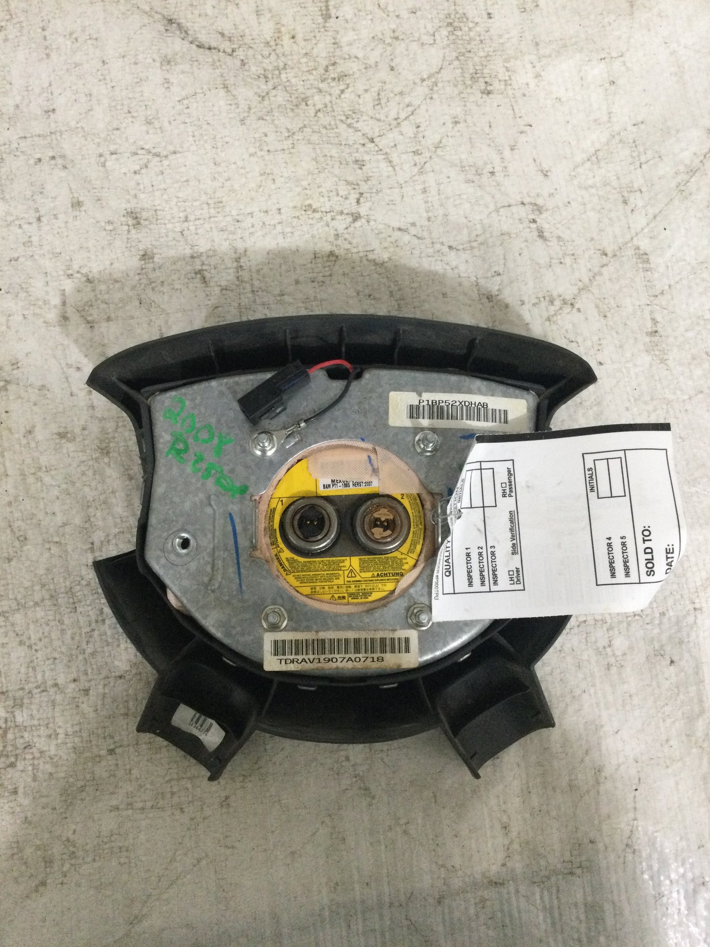2008 DODGE RAM PICKUP 2500 DRIVER WHEEL AIRBAG