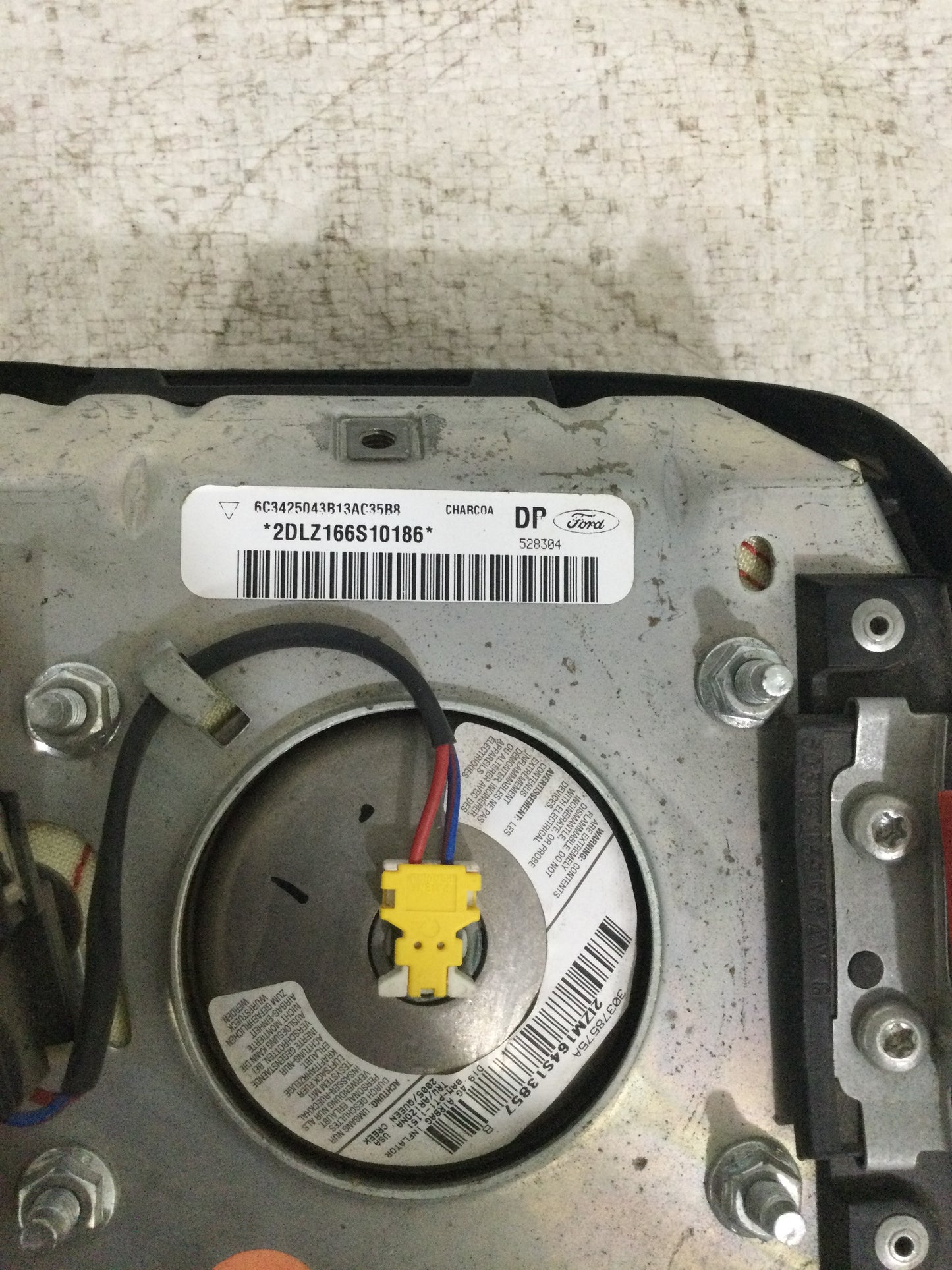 2005 FORD F250 SUPER DUTY PICKUP DRIVER WHEEL AIRBAG