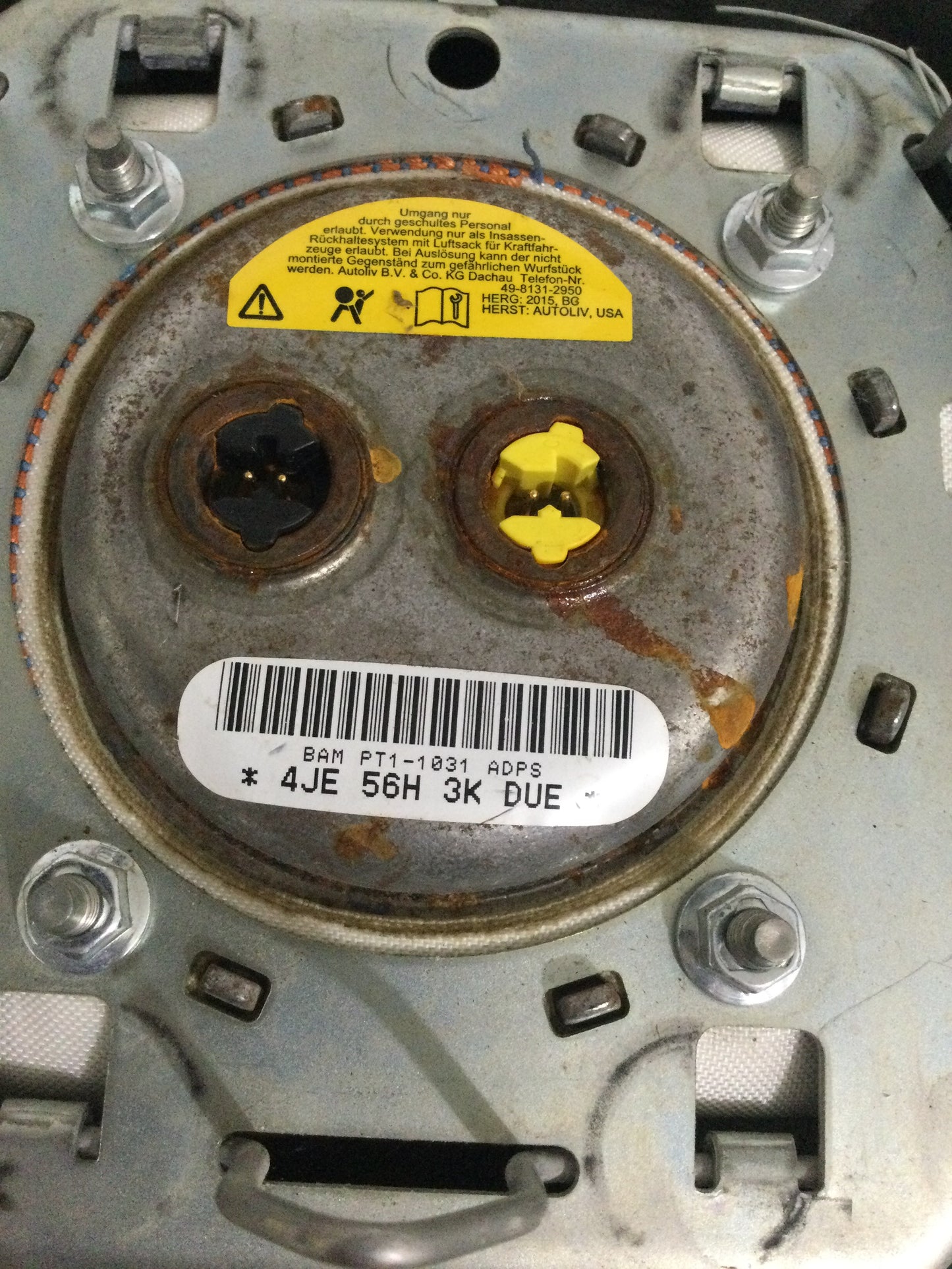 2016 DODGE RAM PICKUP 3500 DRIVER WHEEL AIRBAG