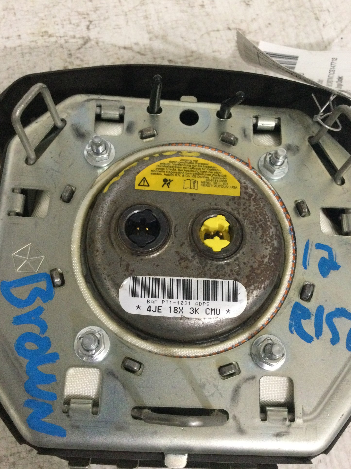 2012 DODGE RAM PICKUP 1500 DRIVER WHEEL AIRBAG