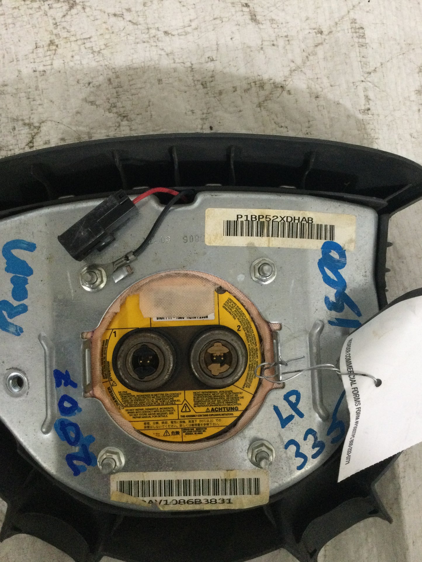 2007 DODGE RAM PICKUP 1500 DRIVER WHEEL AIRBAG