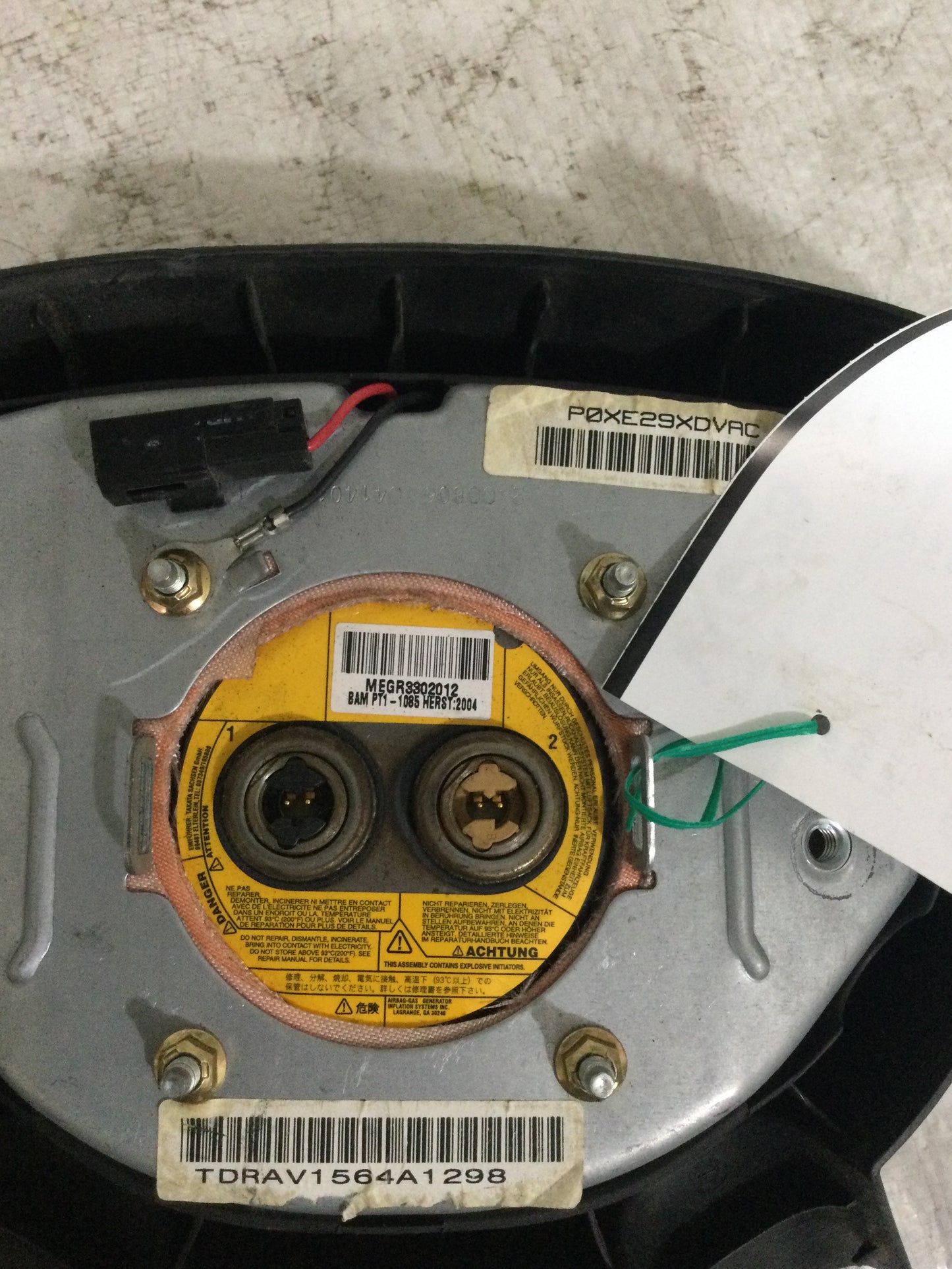 2005 DODGE RAM PICKUP 2500 DRIVER WHEEL AIRBAG