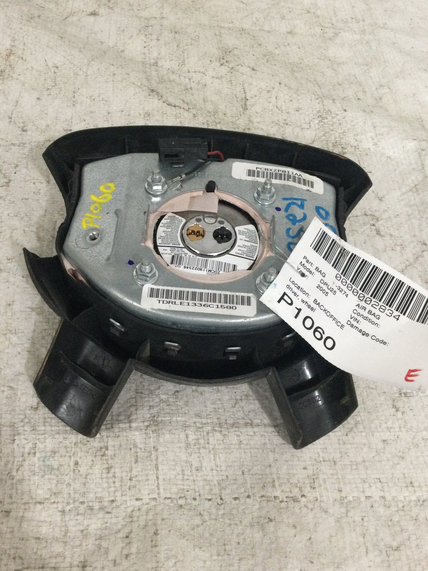 2005 DODGE RAM PICKUP 2500 DRIVER WHEEL AIRBAG