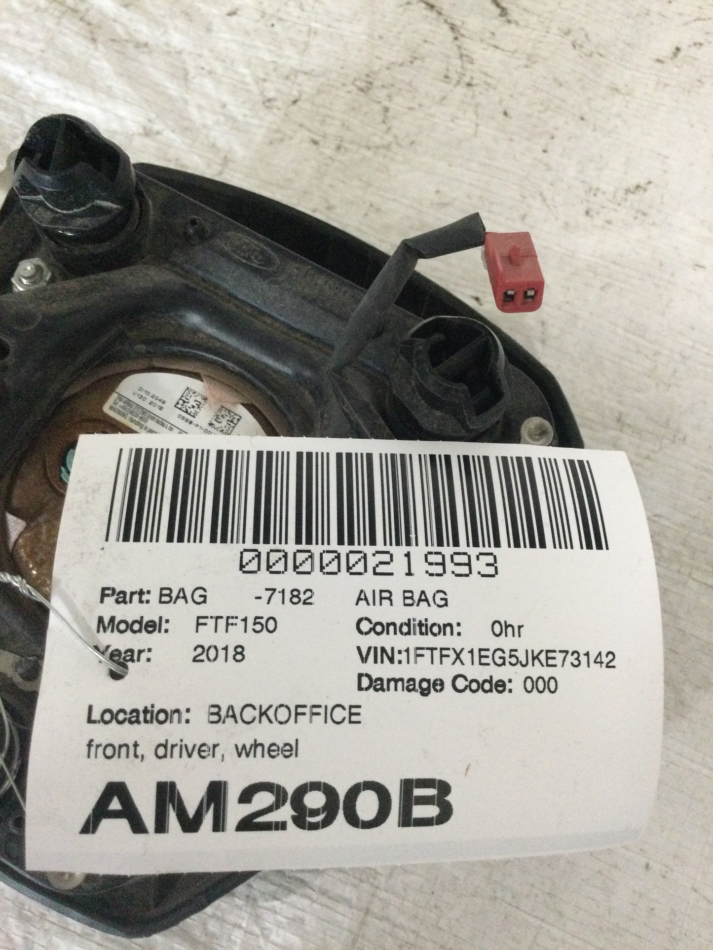 2015 16 17 18 19 2020 Ford F-150 driver wheel airbag