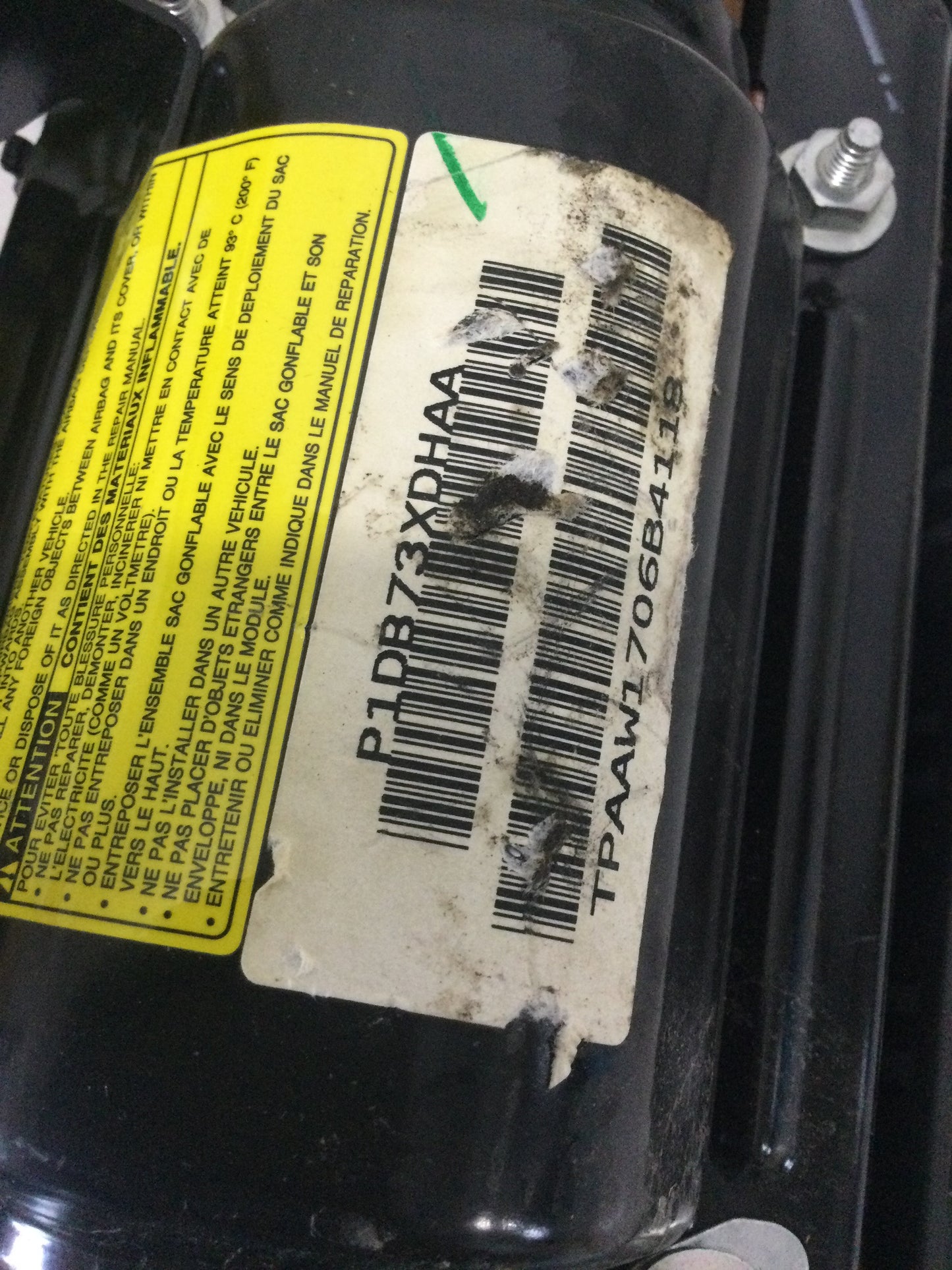 Airbag Air Bag Passenger Dash ID 1DB73XDHAA Fits 06-08 DODGE 1500 PICKUP