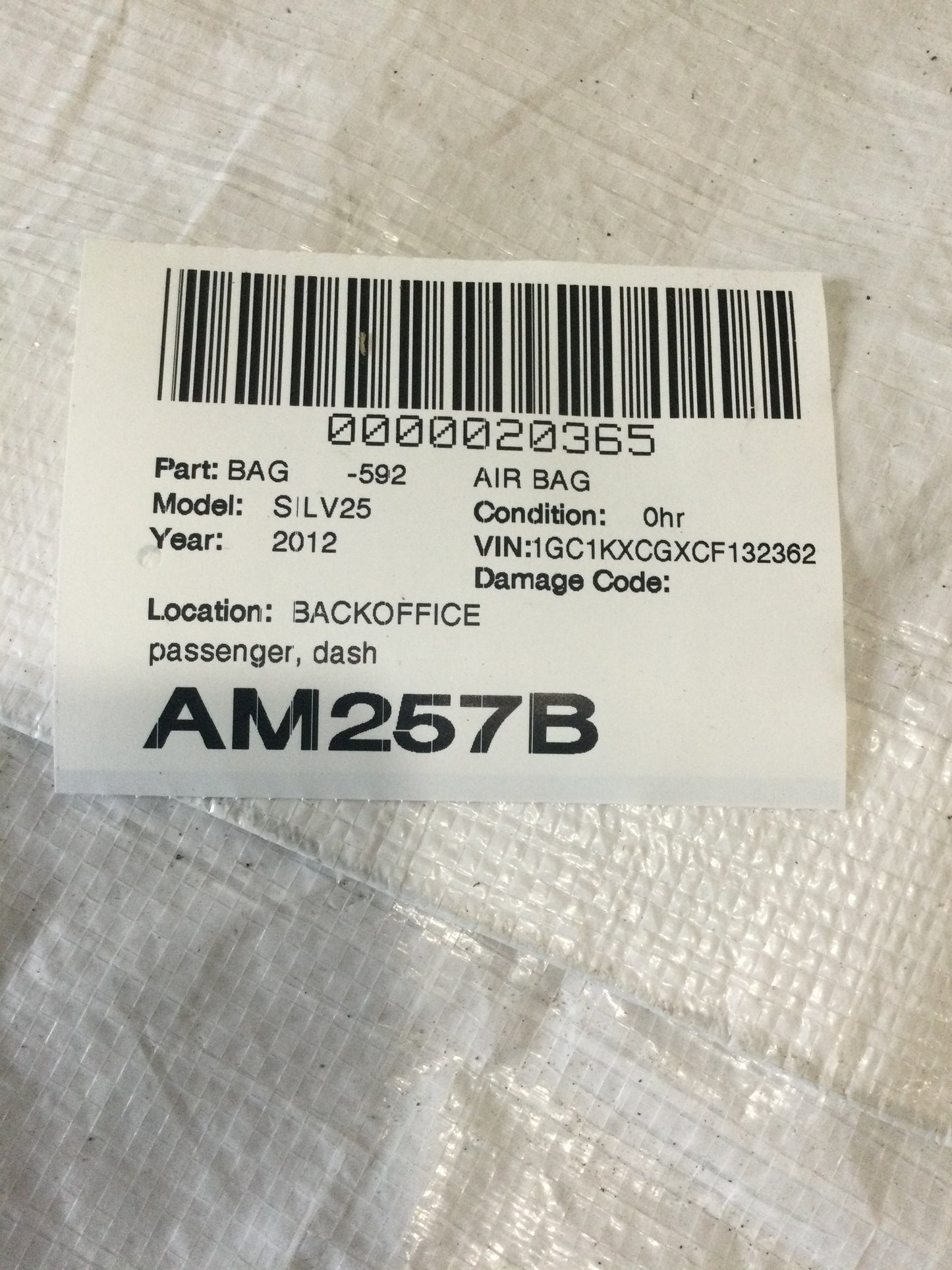 Silverado/Suburban/Yukon Front Right Side Dash,OEM, Part# 15852398