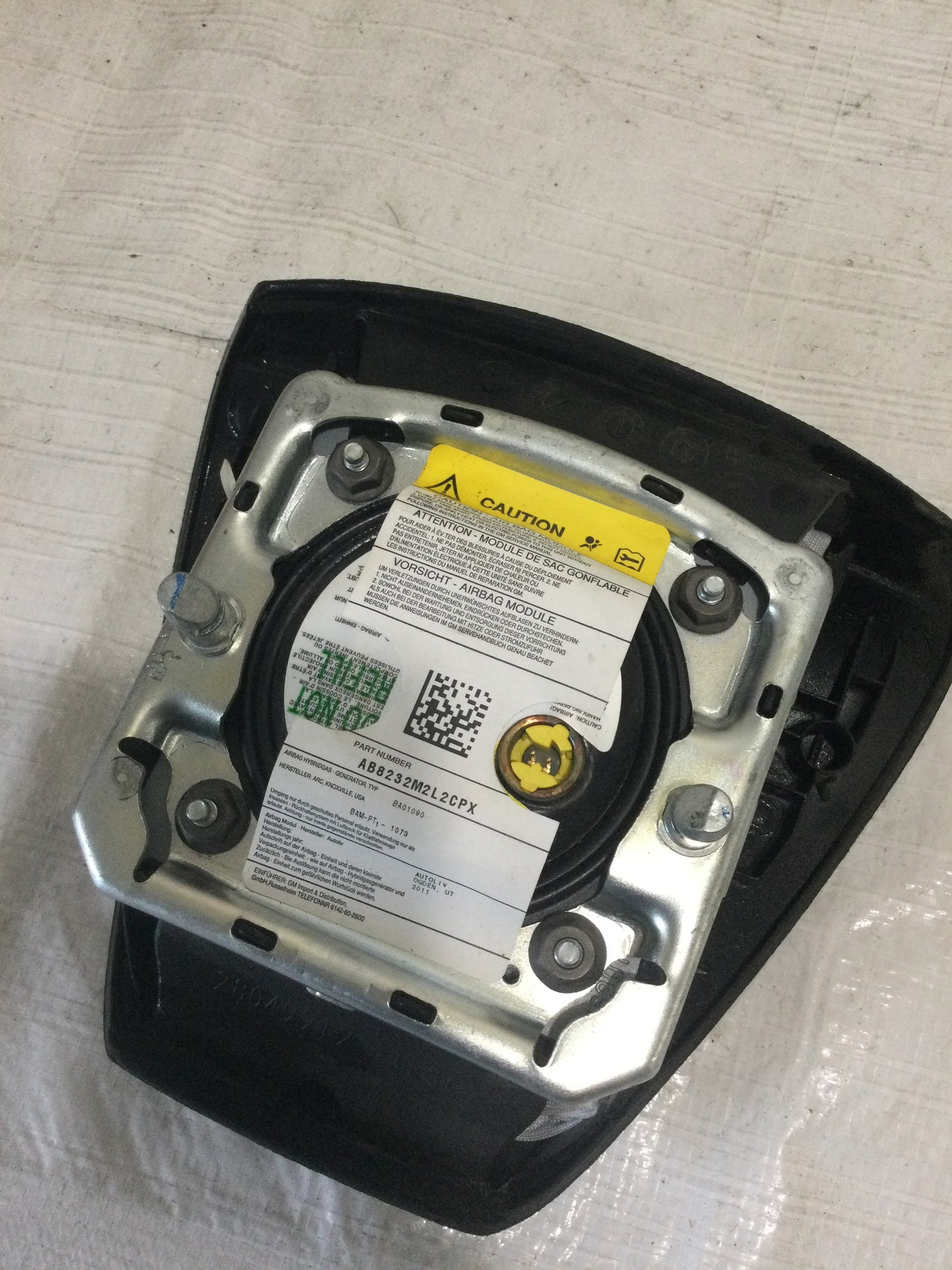 Ebony Steering Wheel Airbag |2011 2012 Chevrolet Silverado 1500 2500 3500 - 20928232