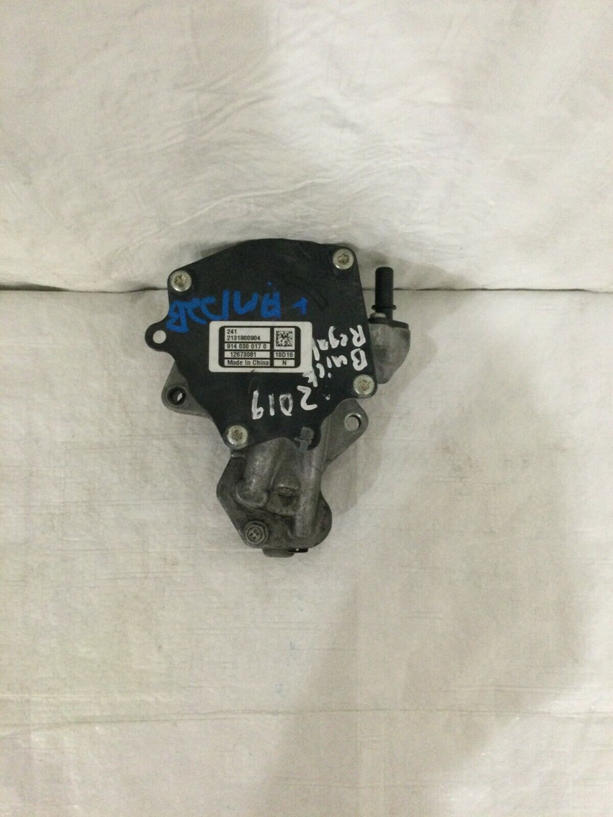 2019 Buick Regal Preferred II 2.0L Engine Motor Air Vacuum Pump OEM 12673081