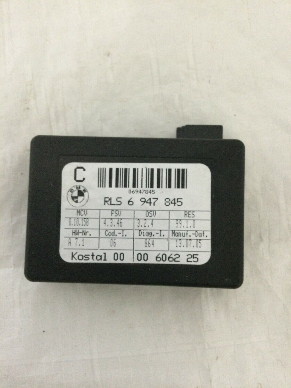 2006 BMW 750Li Sedan Windshield Rain Sensor Module OEM 6947845