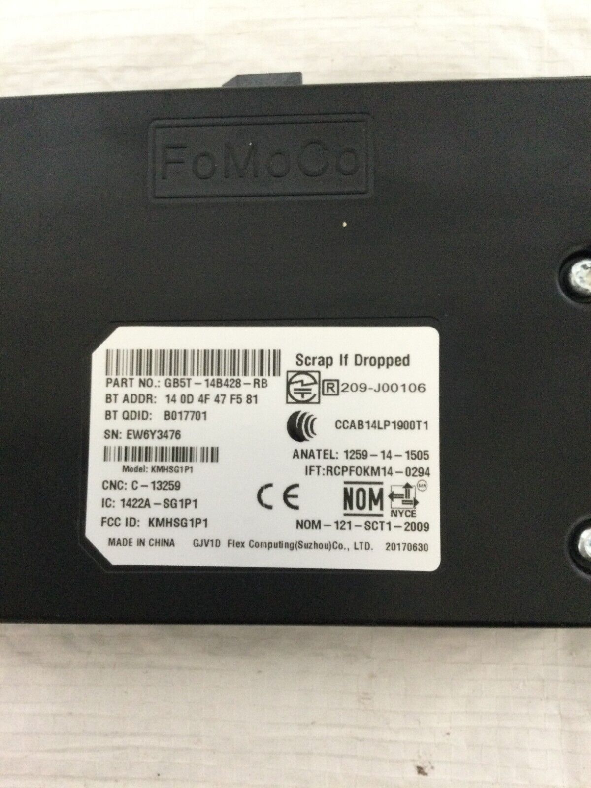 2016-2017 Ford Explorer Communication Voice Recognition Module OEM FR3T14D212RB