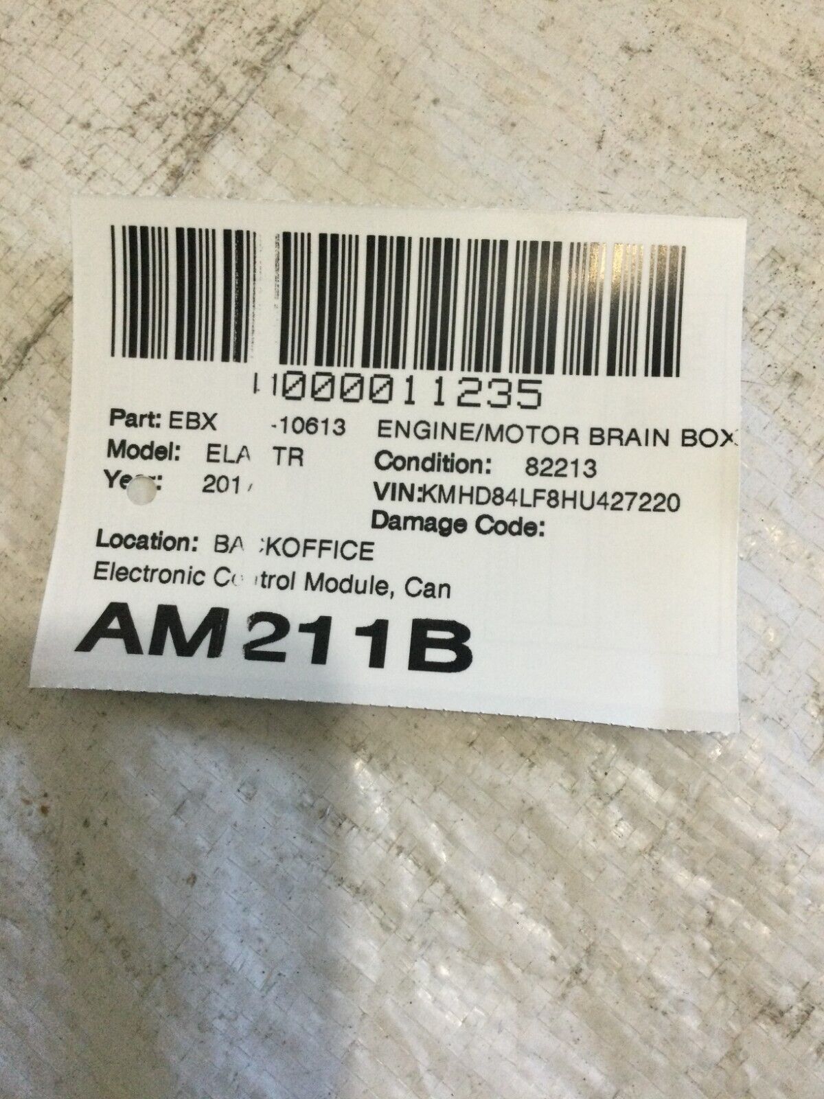 2017-2018 98162100 Hyundai Elantra Engine Control Module Unit OEM