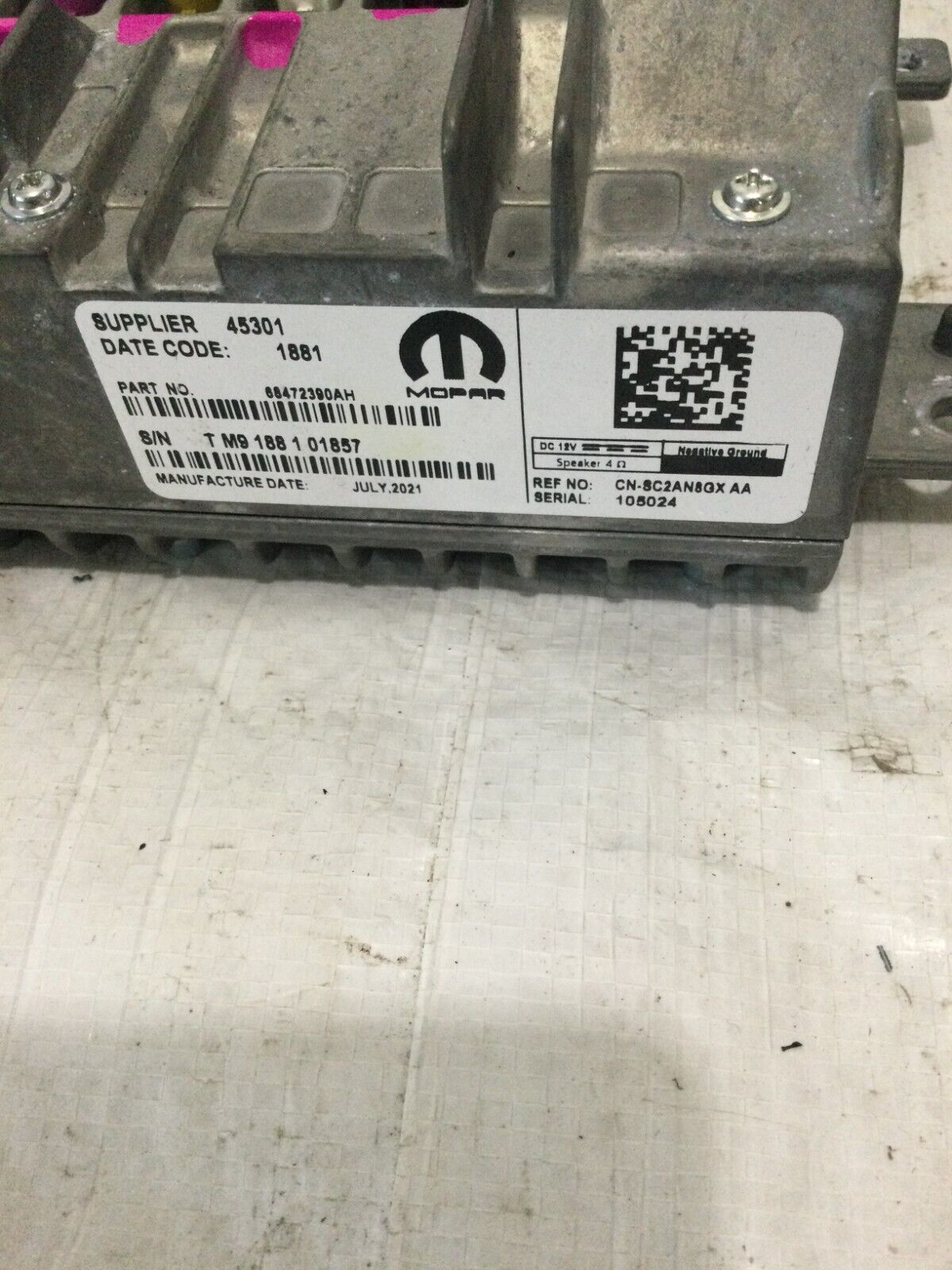 2021 RAM 3500  Multimedia Radio  Control Module  OEM