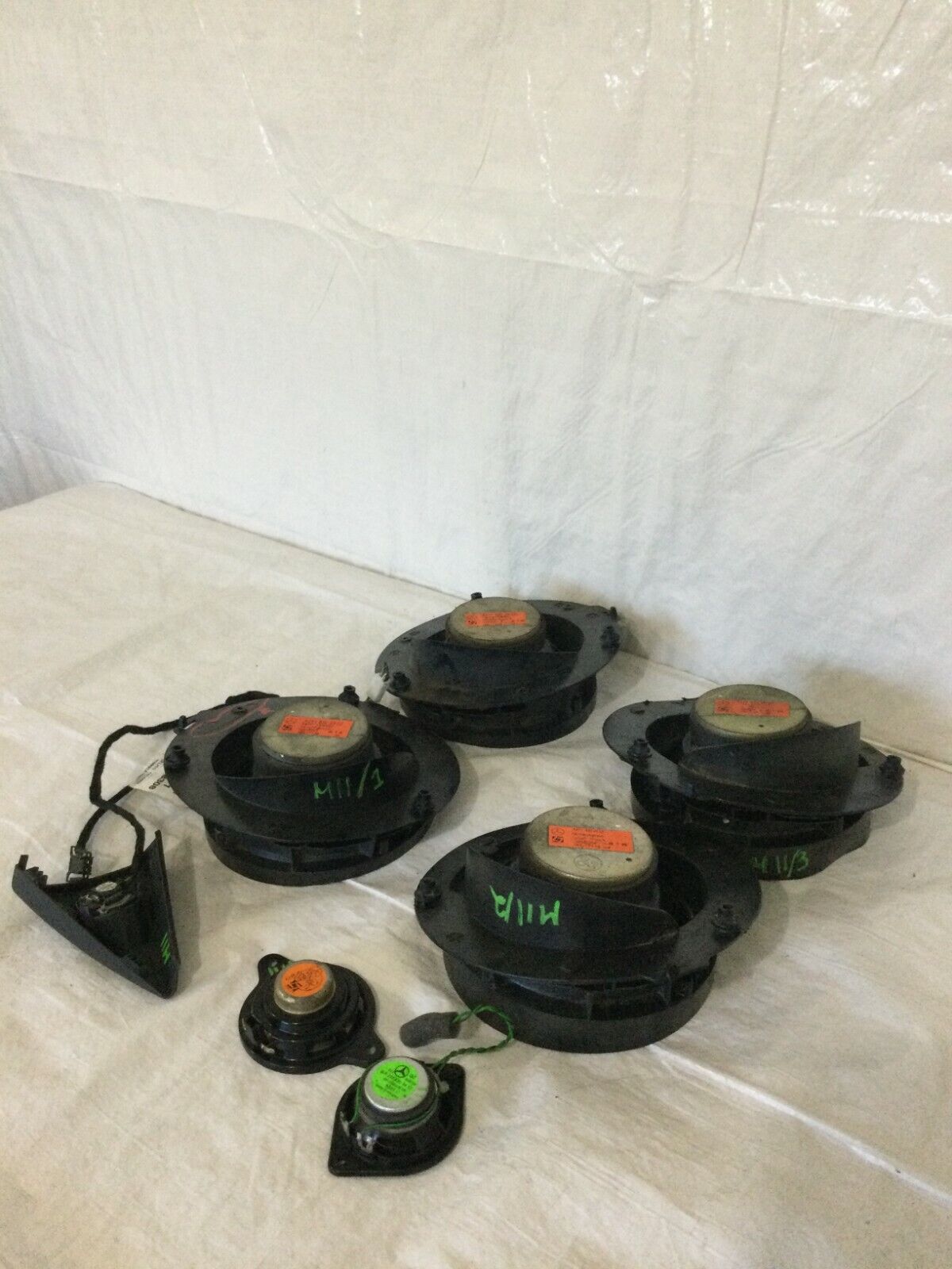 2003-2006 Mercedes Benz W211 E55AMG Speaker Tweeter Set of 7 OEM