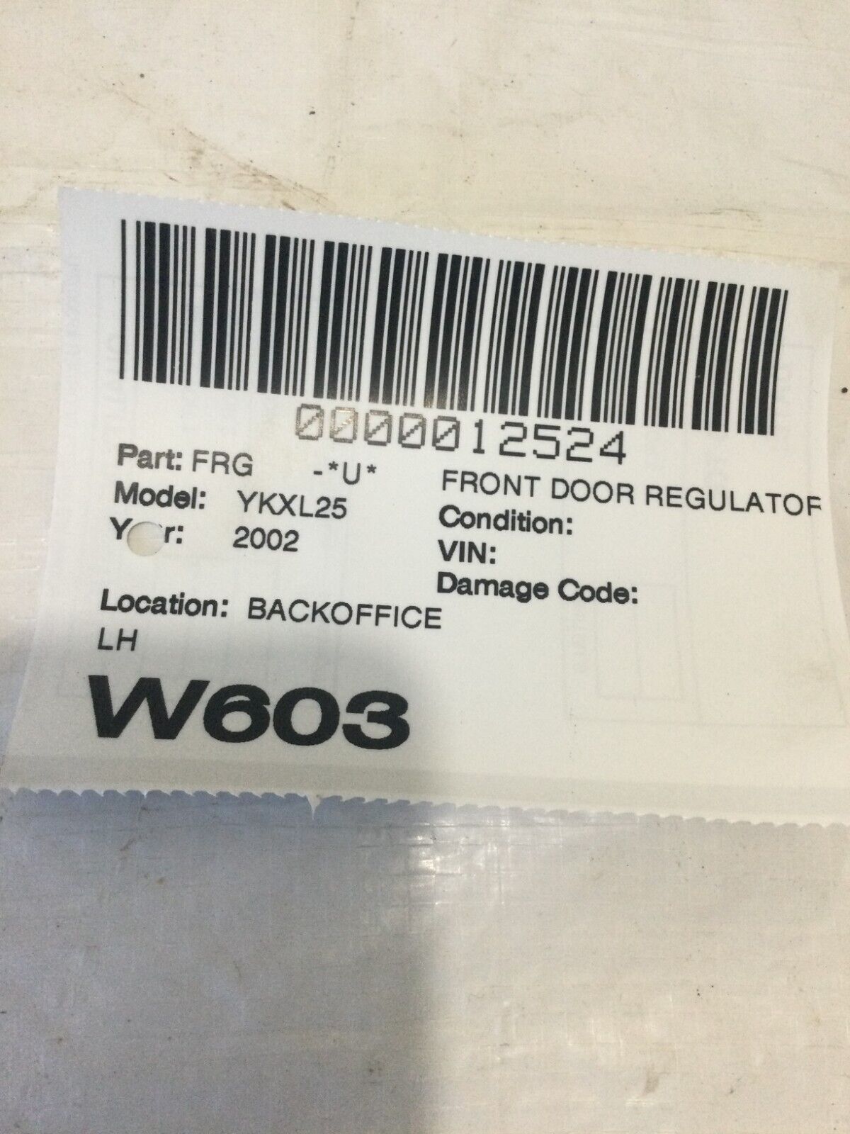 2002 GMC Yukon XL2500 Front Left Door Window Regulator OEM