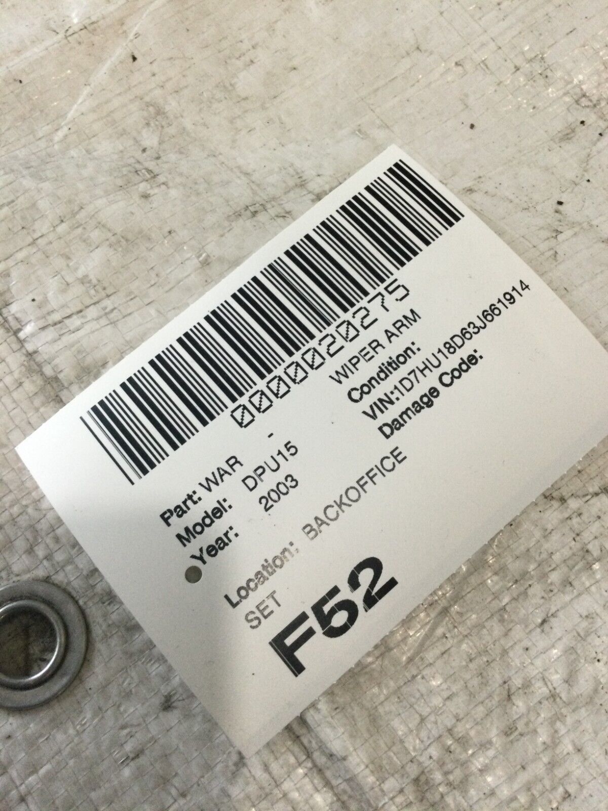 2003-2005 Dodge Ram 1500 Front Wiper Arm Set OEM