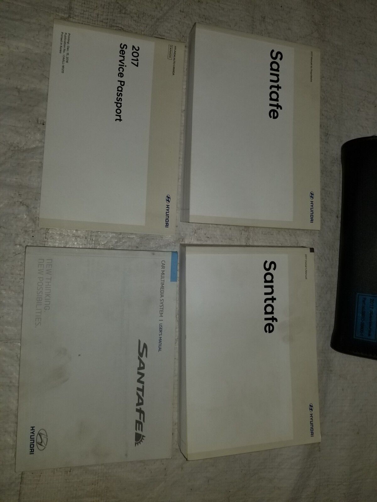 2017 Hyundai Santa Fe Owners Manual Set with Case OEM