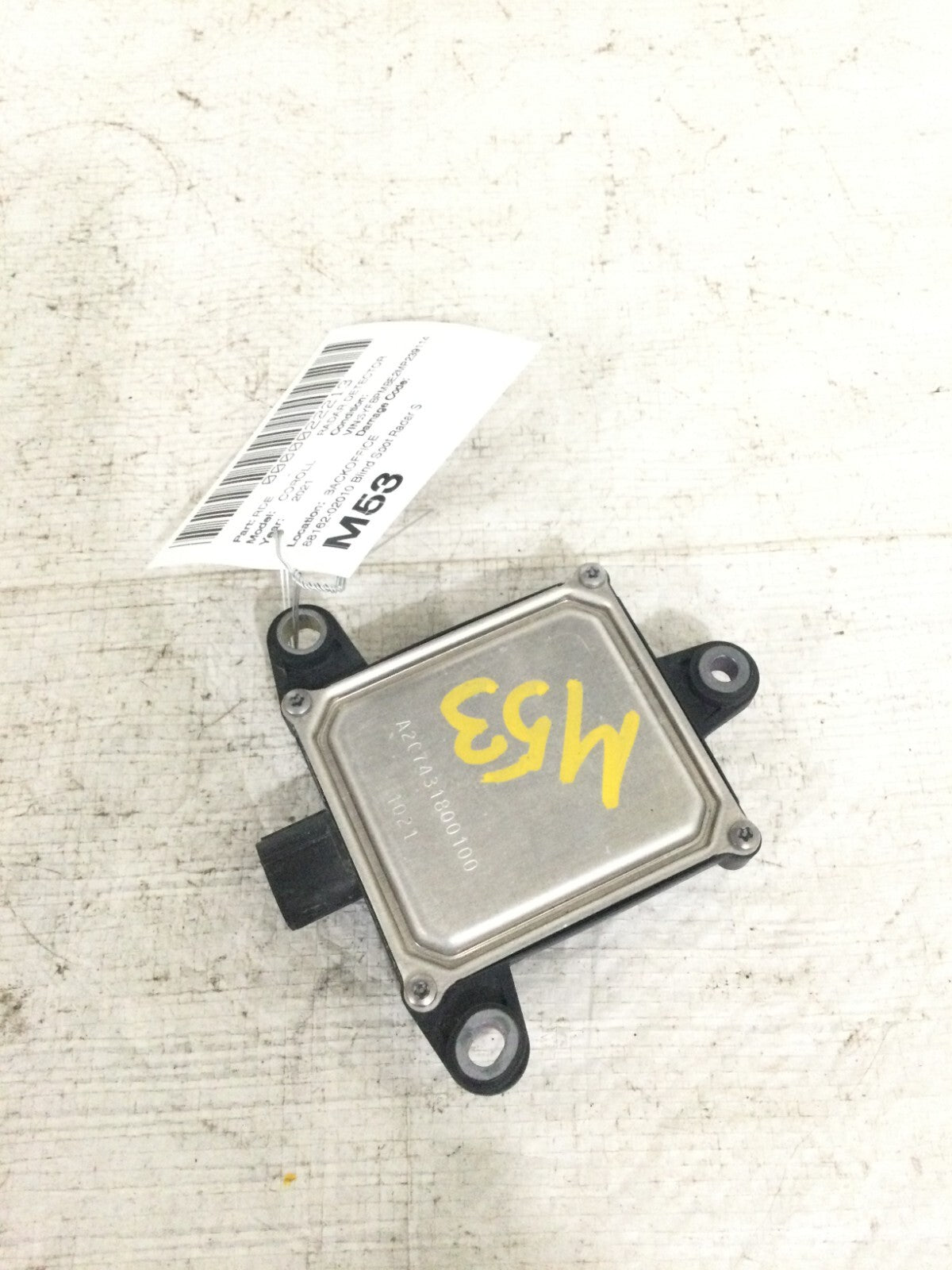 2021 Toyota Corolla Blind Spot Radar Sensor Module 88162-02070 OEM