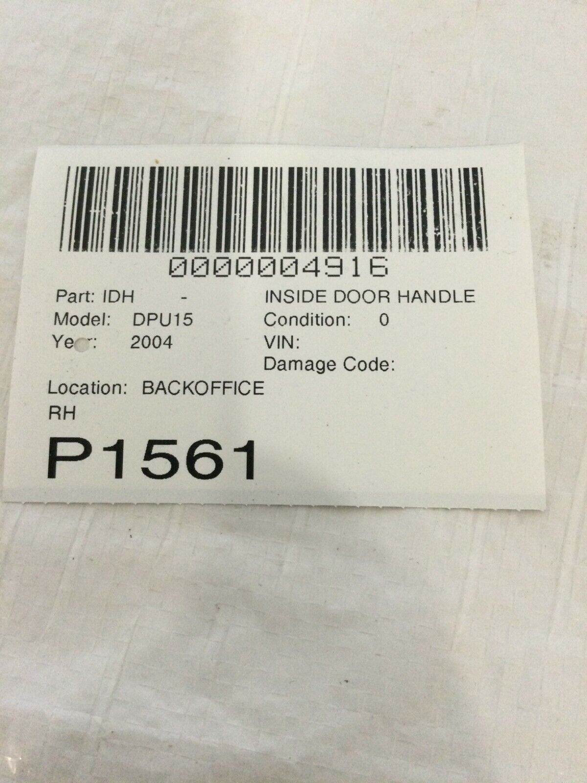 2004 Dodge Ram 1500 Front Right Interior Door Handle OEM