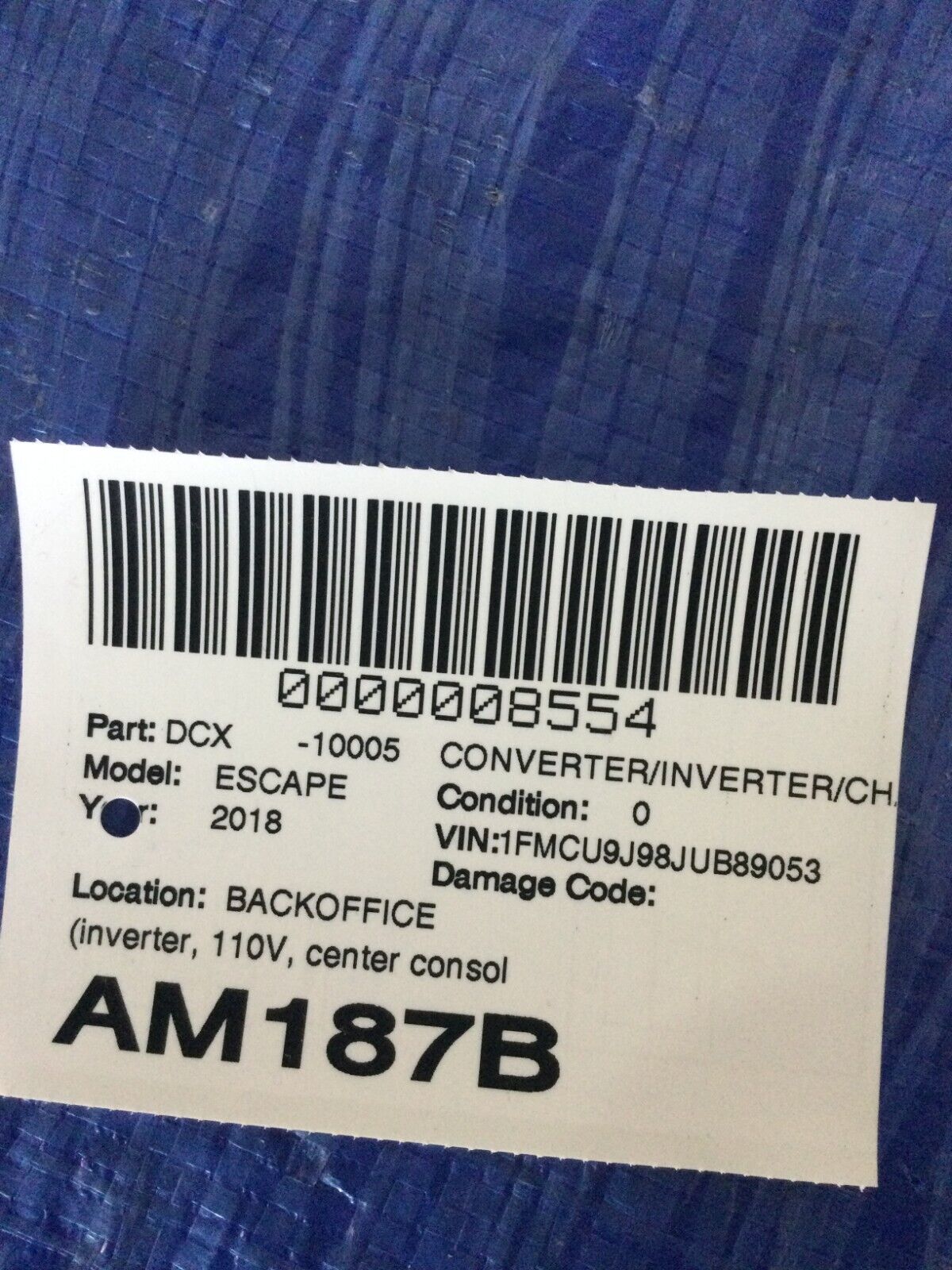 2017-2019 Ford Escape Power Inverter Converter OEM GJ5T19G317AB