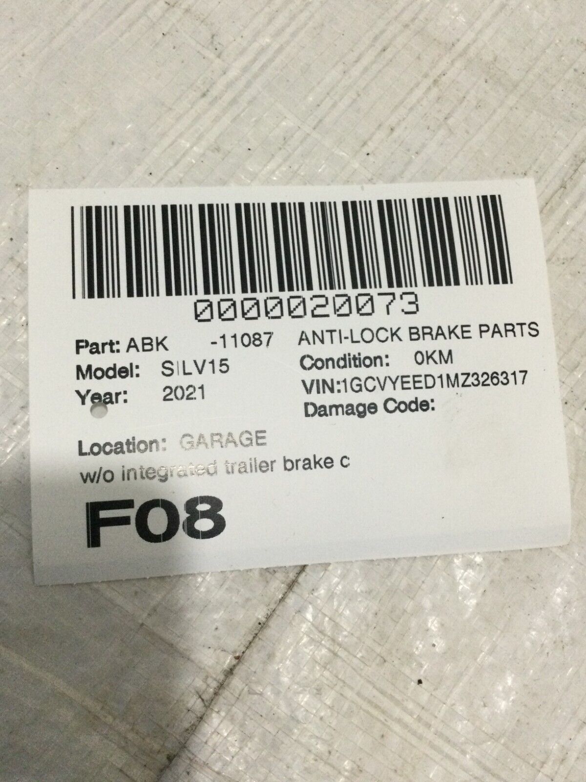 2021 Chevrolet Silverado 1500 ABS Anti Lock Brake Pump Assembly OEM