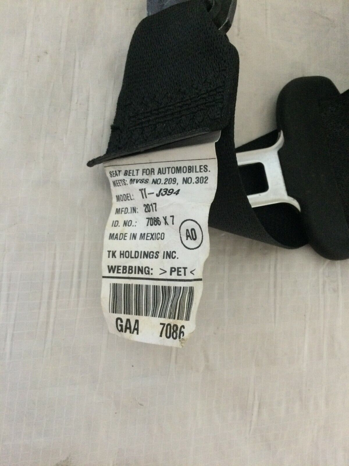 2016-2018 Honda Civic Rear Right Passenger Seat Belt OEM 2494574 