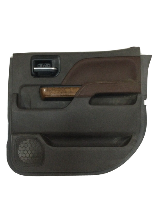 2015 Chevy Silverado 1500 High Country Rear Right Door Trim Panel Brown OEM