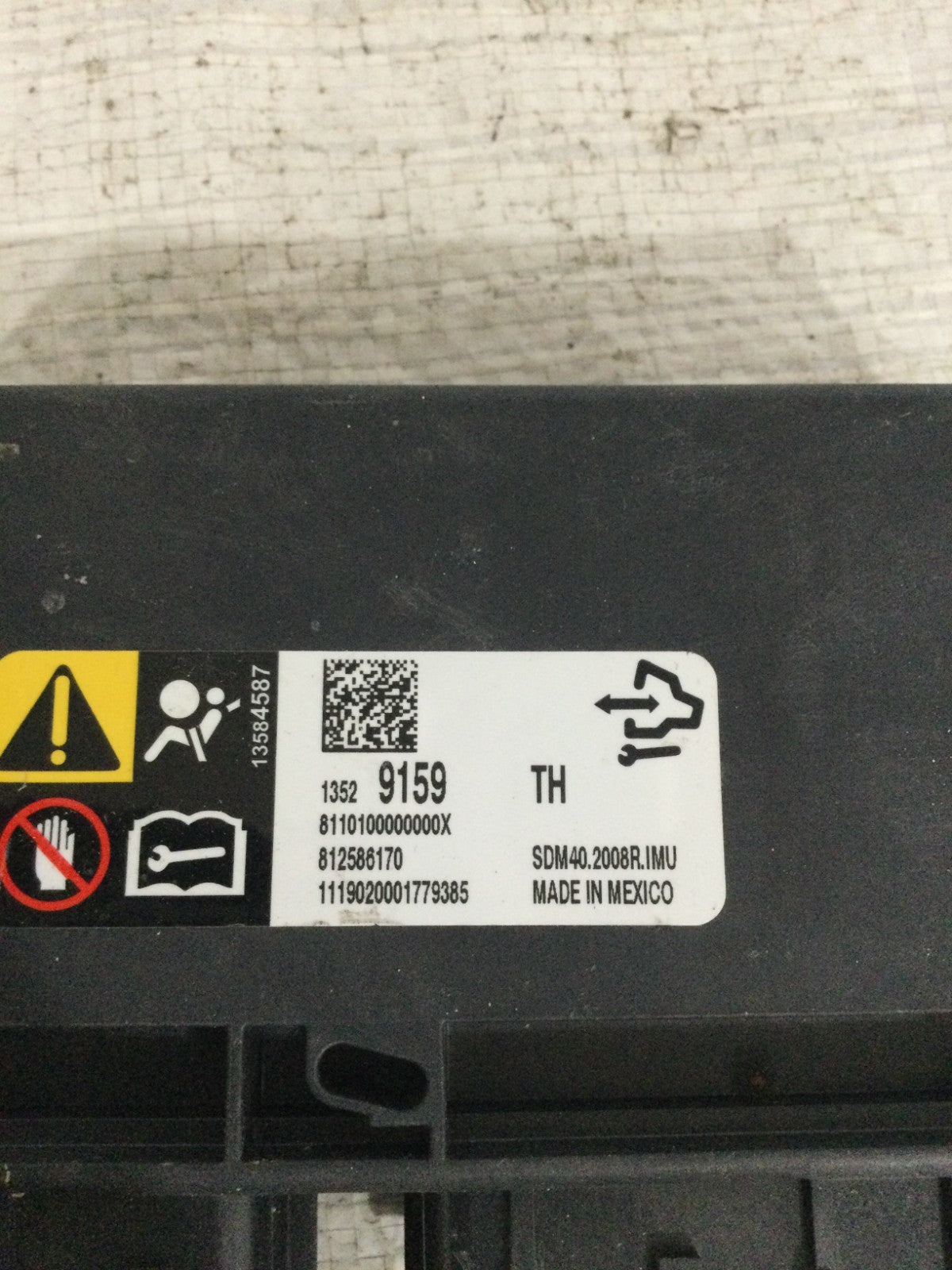 2019 Chevrolet Blazer SRS Control Module OEM 13529159