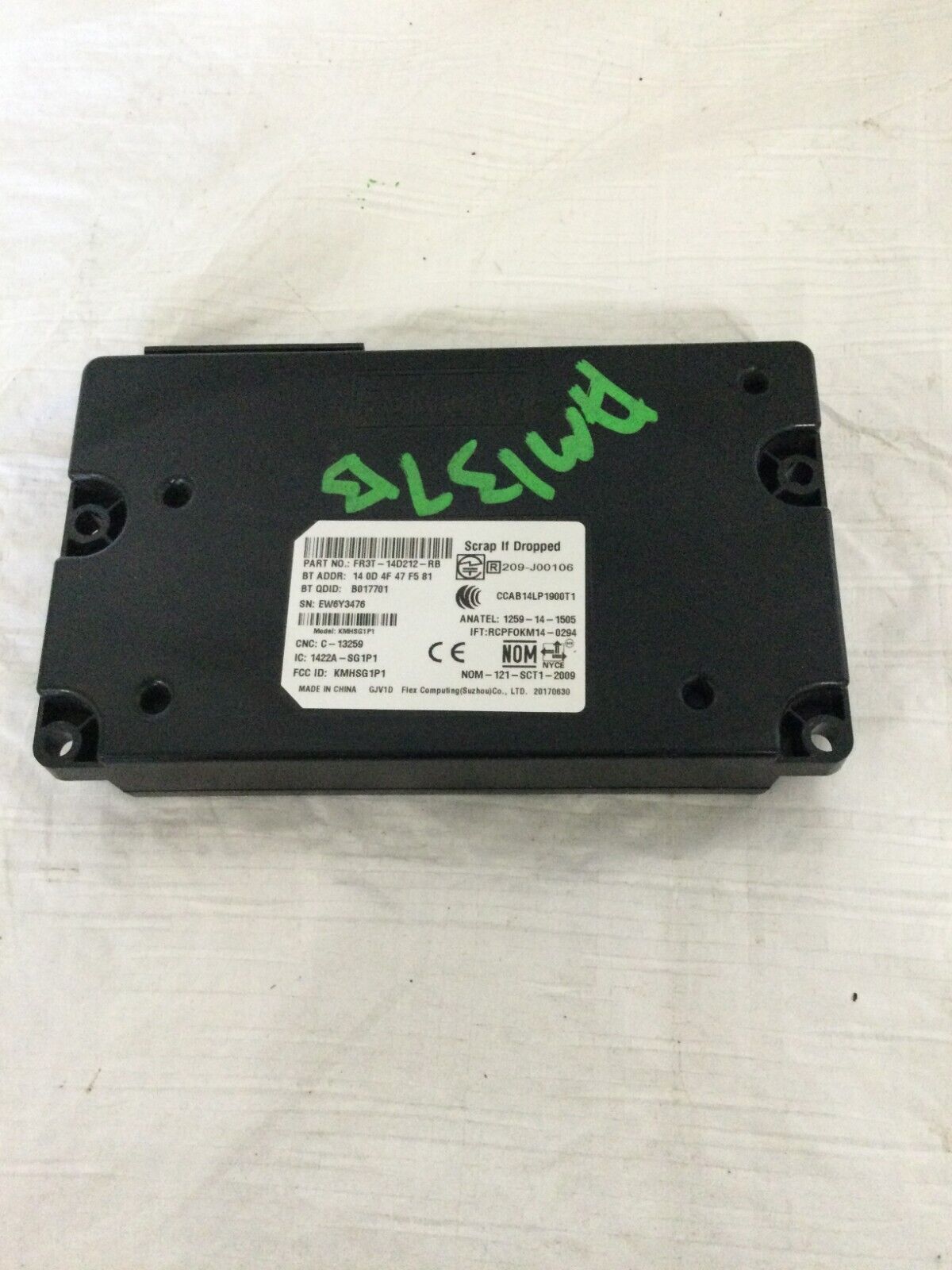 2016-2017 Ford Explorer Communication Voice Recognition Module OEM FR3T14D212RB