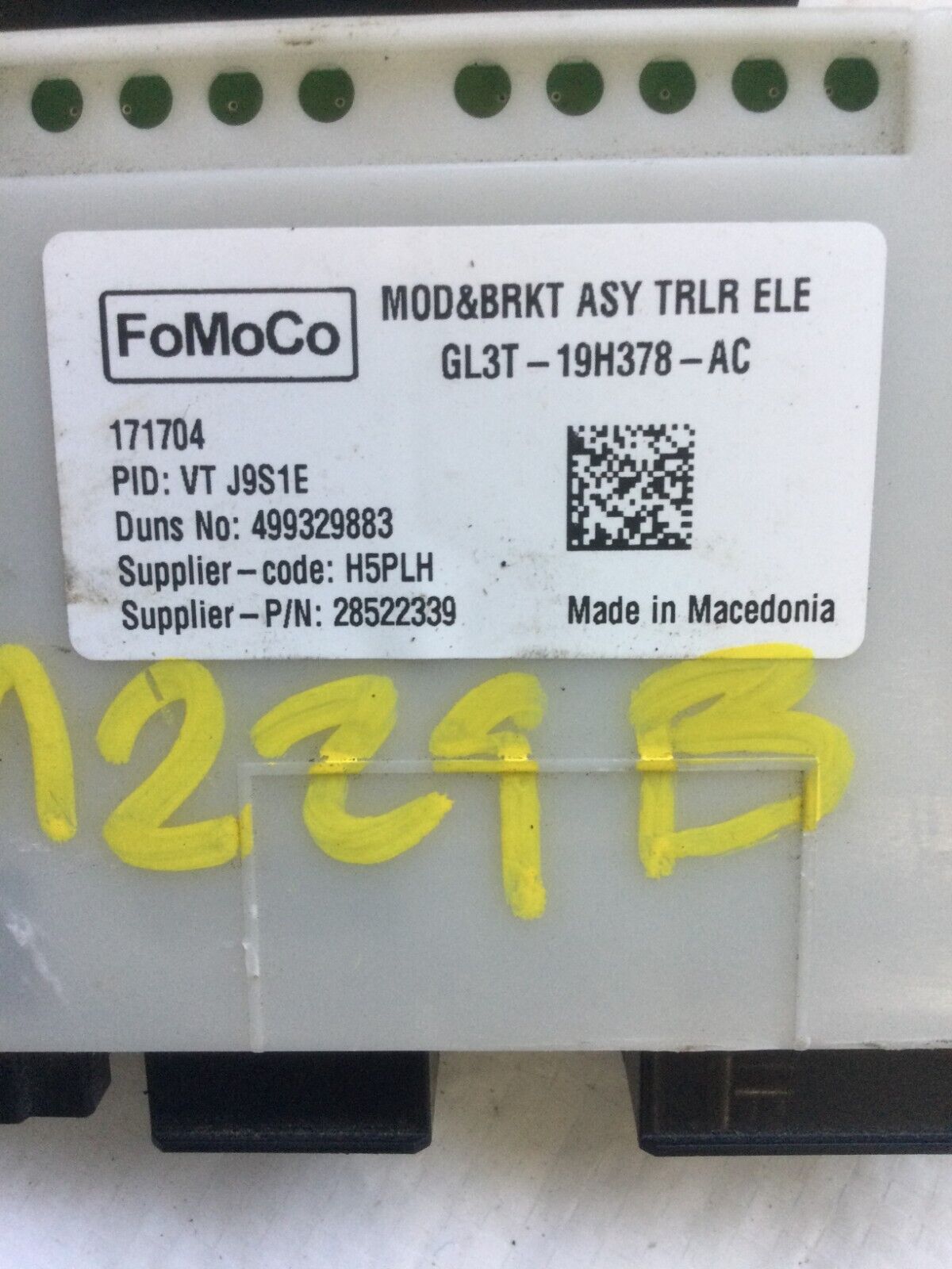 2017 2018 Ford F150 Trailer Tow Control Module Computer OEM GL3T-19H378-AC