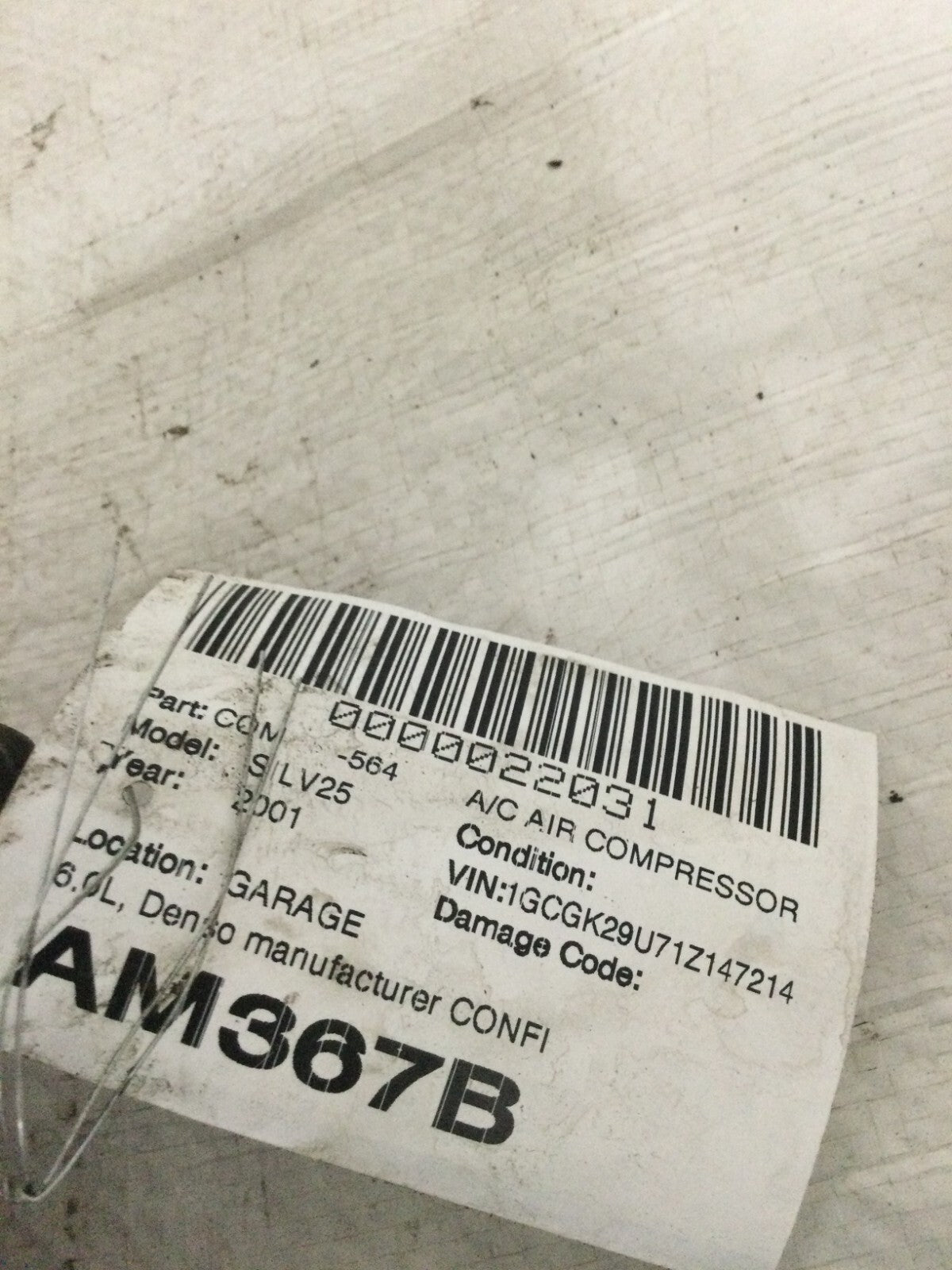 2001 Chevrolet Silverado 2500 A/C Air Compressor OEM