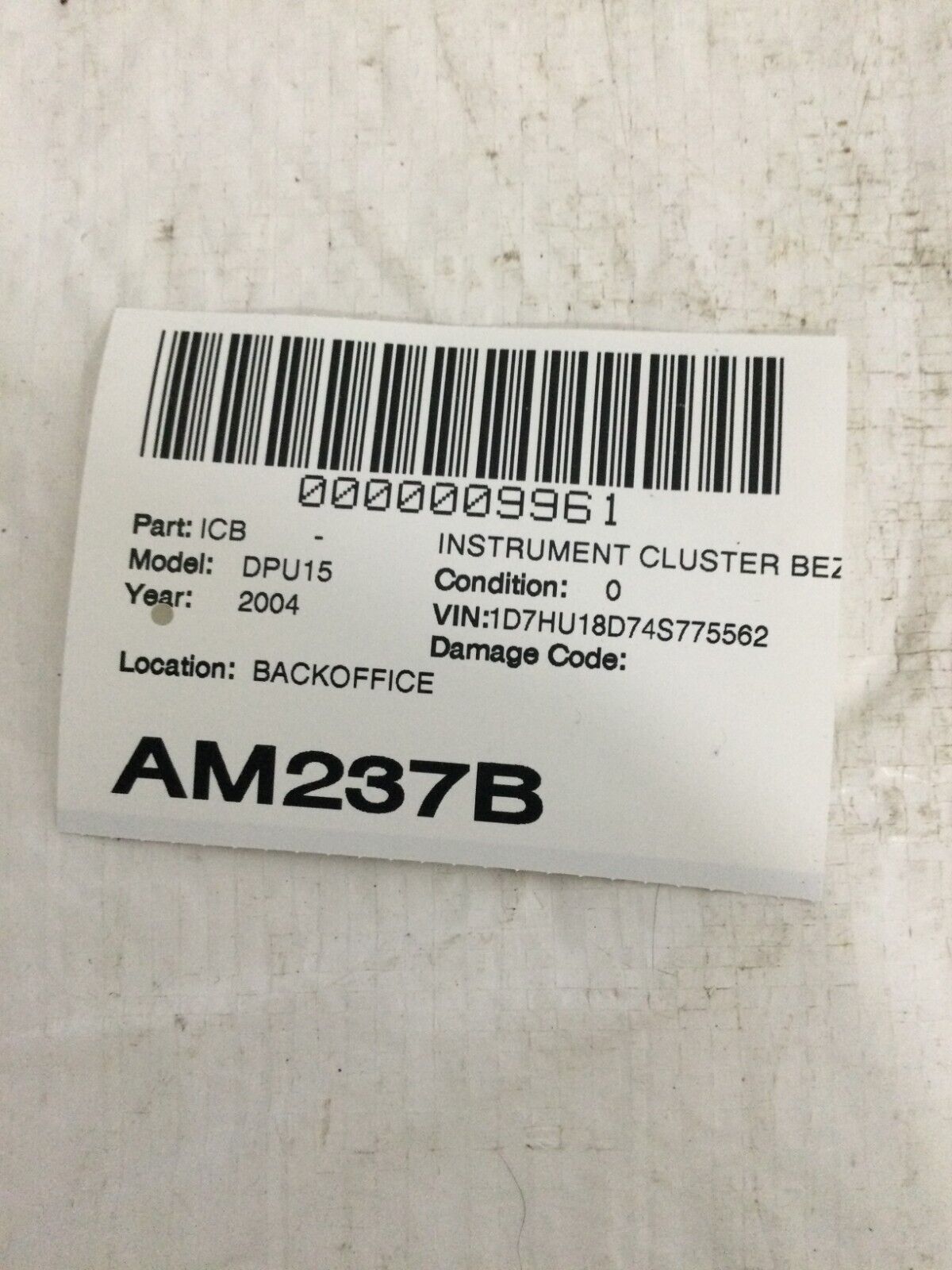 2004 Dodge Ram 1500 Instrument Cluster Bezel OEM