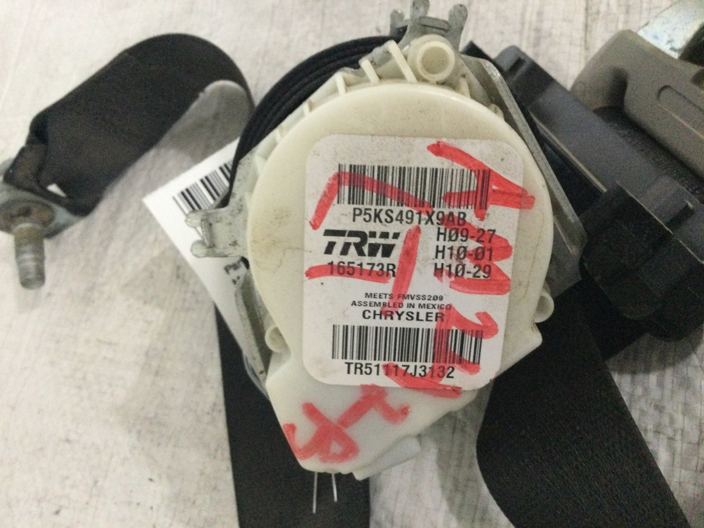 2017 Dodge Ram 3500 Rear Left Seat Belt OEM P5KS491X9AB