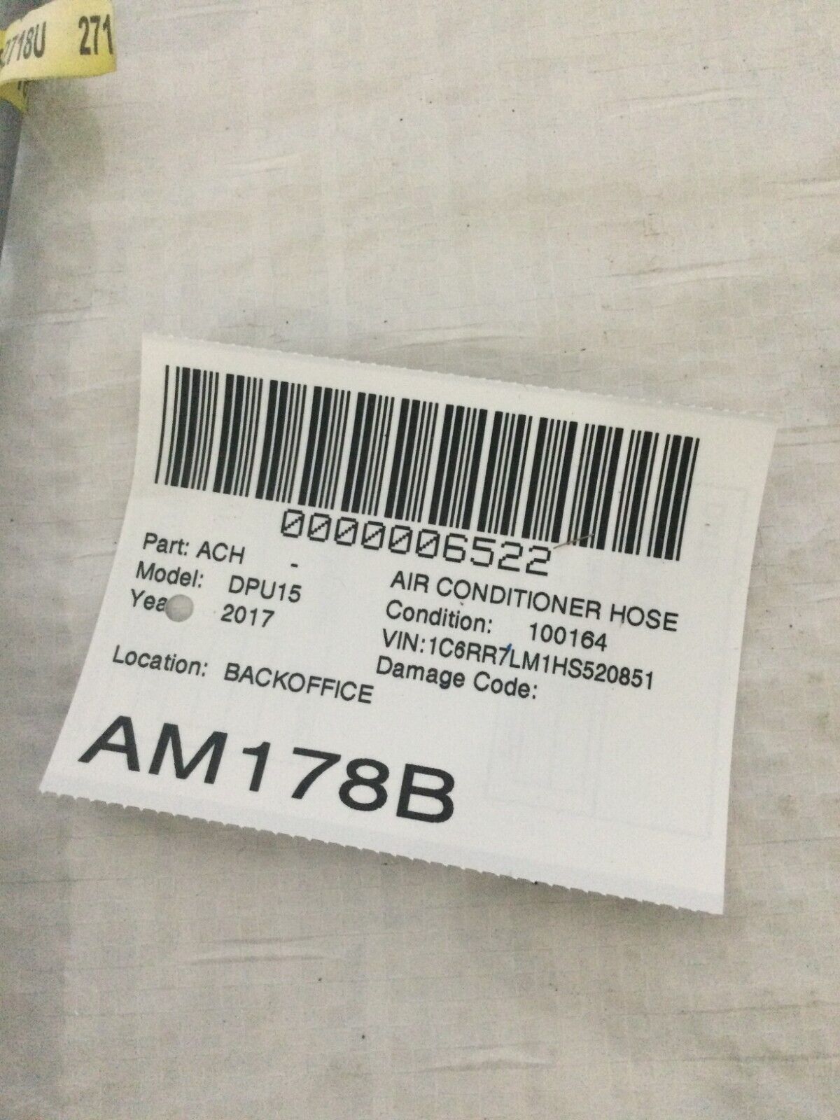 2017 Dodge Ram Air Conditioner Hose OEM