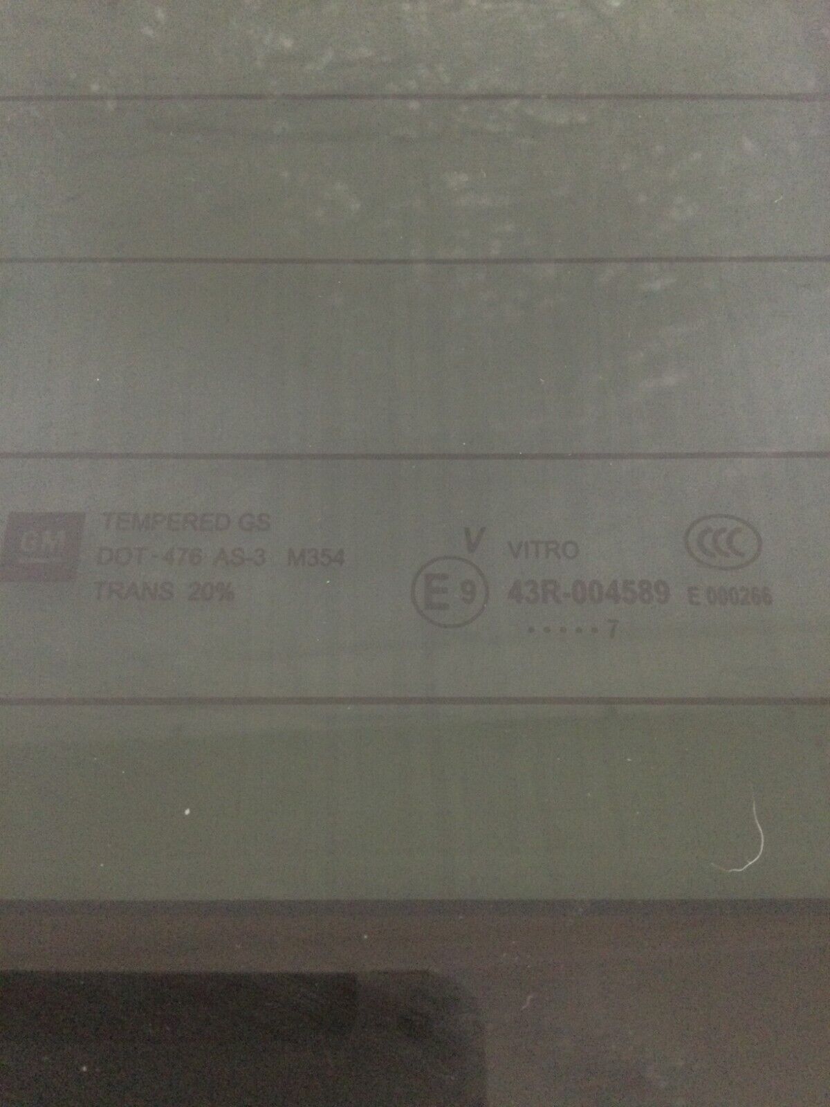 2018 -2019 Gmc Sierra 1500 Sliding Rear Back Glass OEM