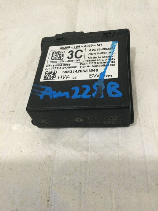 2012 Honda CR-V TPMS Control  Module 39350-T0A-A020-M1 OEM