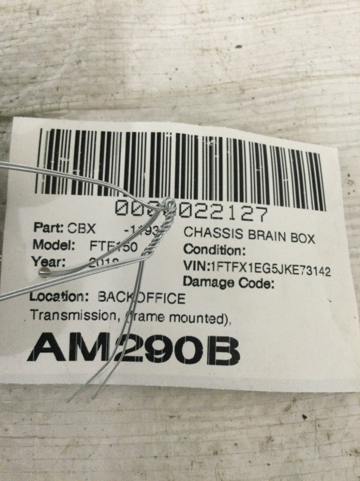 2018 Ford F-150 Transmission Control Module OEM JL3A-12B565-PA