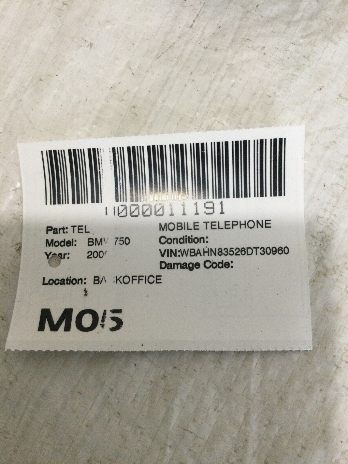 2006 2007 2008 BMW 750LI E66 Bluetooth Phone Keypad Module Unit 6952345 OEM