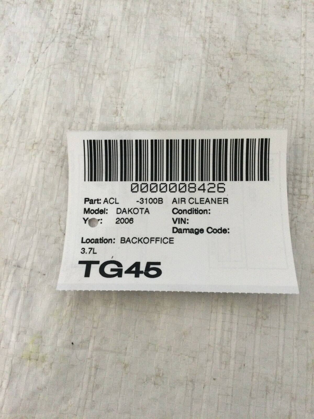 2006 Dodge Dakota Air Cleaner Filter Box Assembly OEM