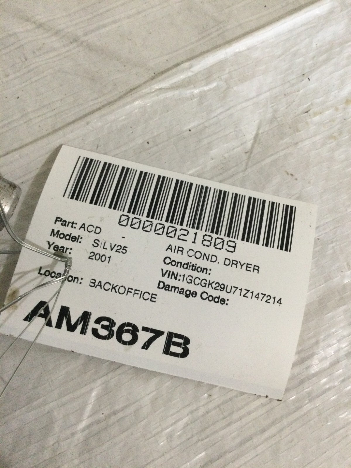 2001 Chevrolet Silverado 2500 Air Conditioner Accumulator Dryer OEM