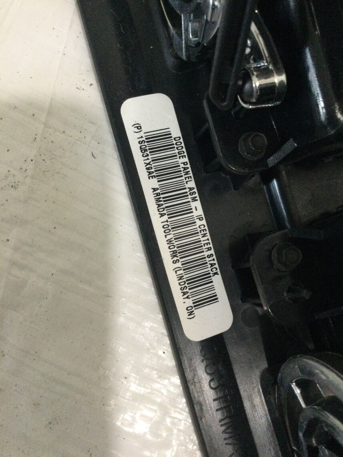 2017 Dodge Grand Caravan Center Dash Radio Trim Bezel with Air Vent OEM