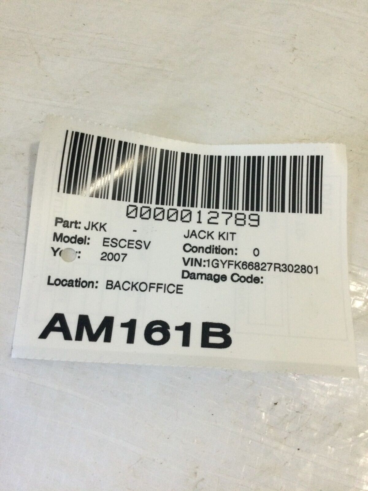 2007 Cadillac Escalade ESV Tool Kit OEM