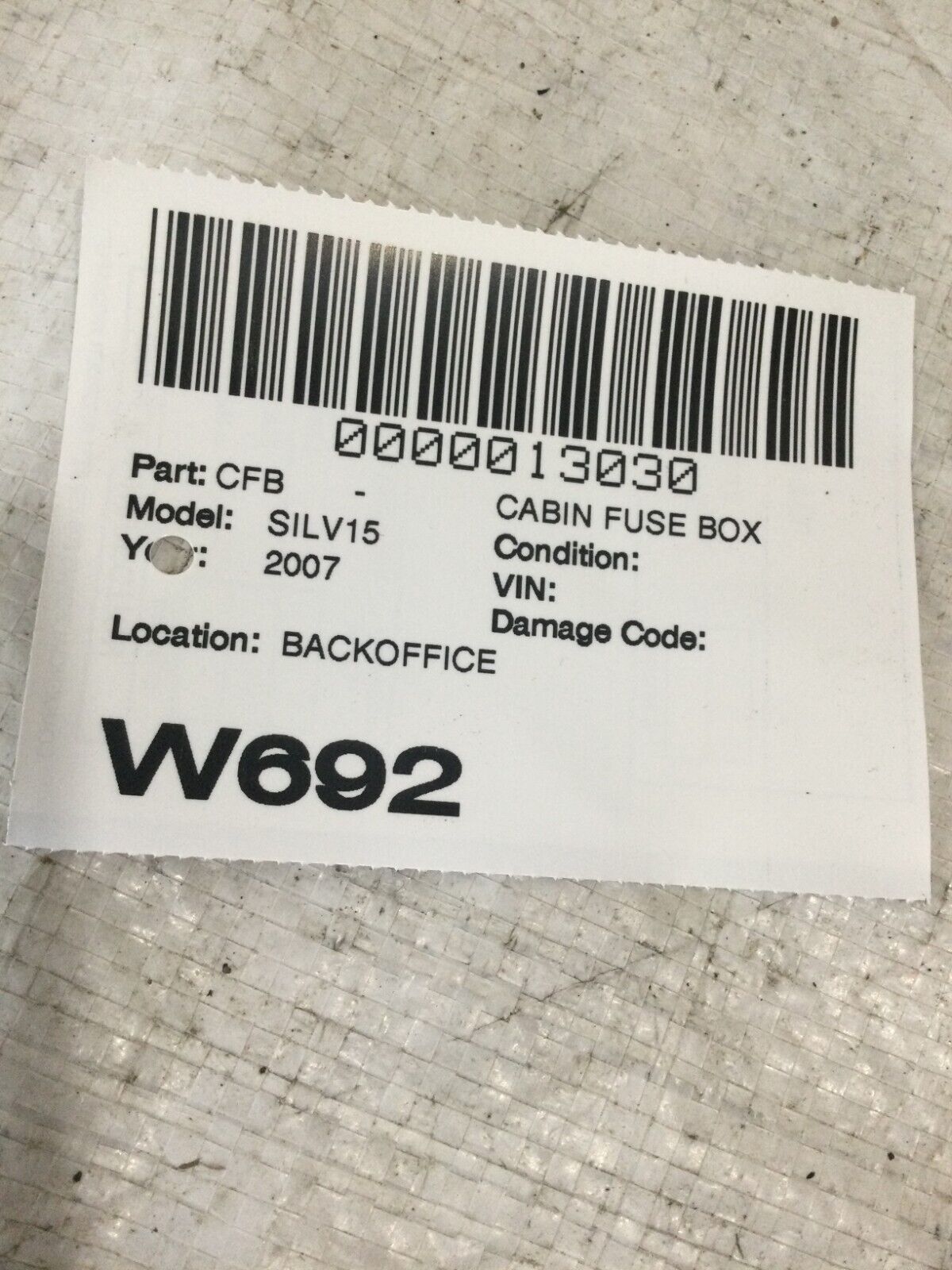 2007 Chevrolet Silverado 1500 Cabin Fuse Box OEM 15266958