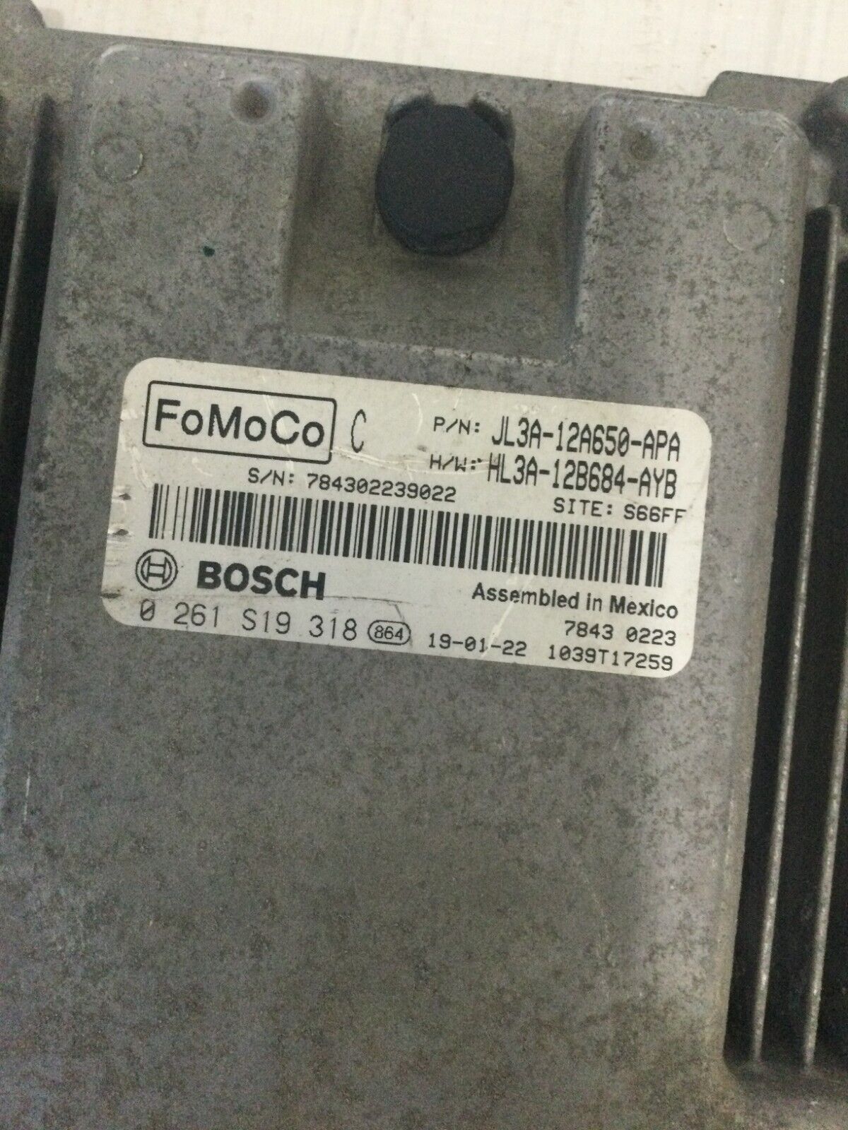 2019 Ford F-150 Electronic control Module  ECM 3.5  JL3 A12A650 APA OEM