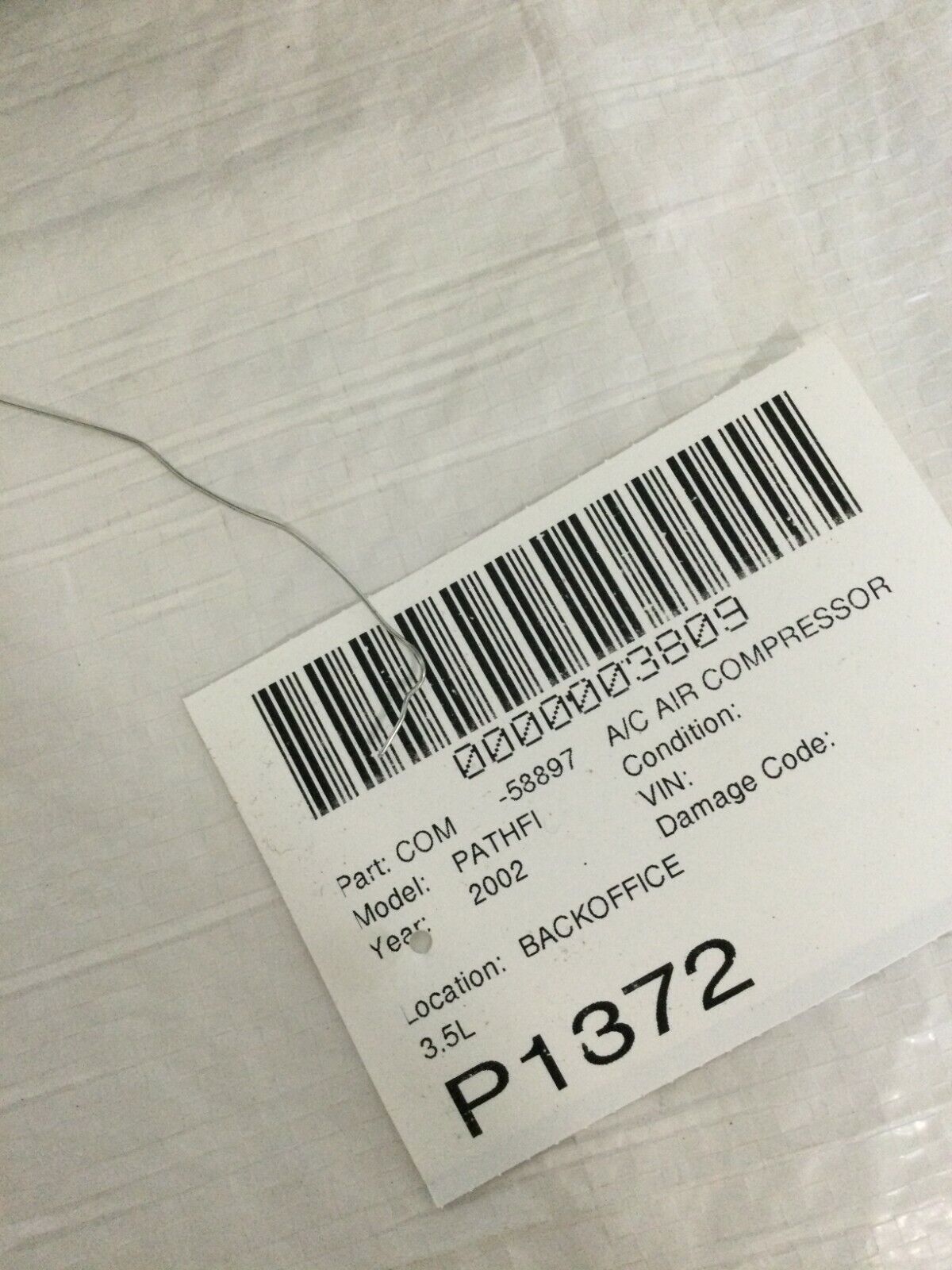 2002 Nissan Pathfinder A/C Air Compressor 3.5L