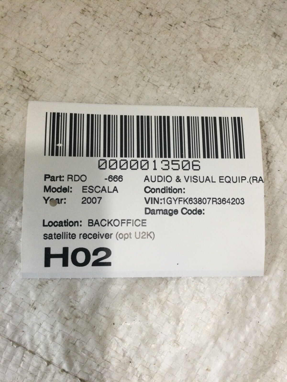 2007-2008 Cadillac Escalade XM Radio Receiver Control Computer Module OEM
