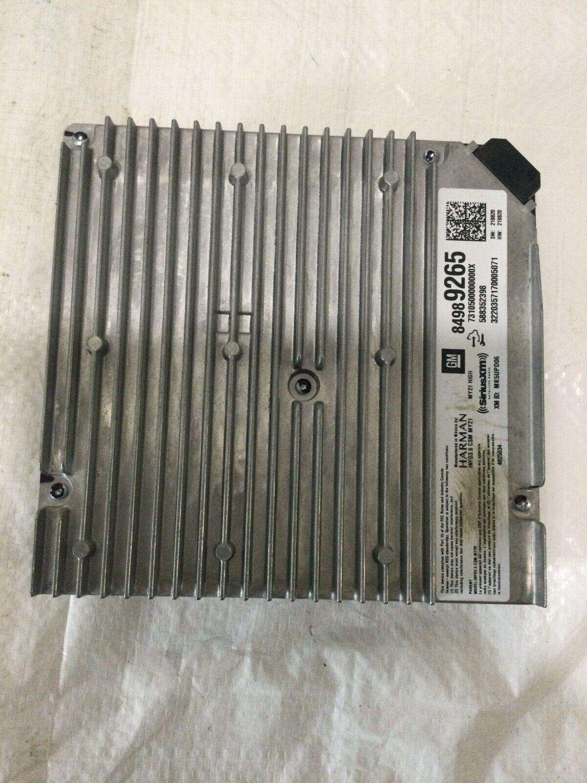 2021 Chevrolet Silverado 1500 Audio Receiver Module 84989265 OEM